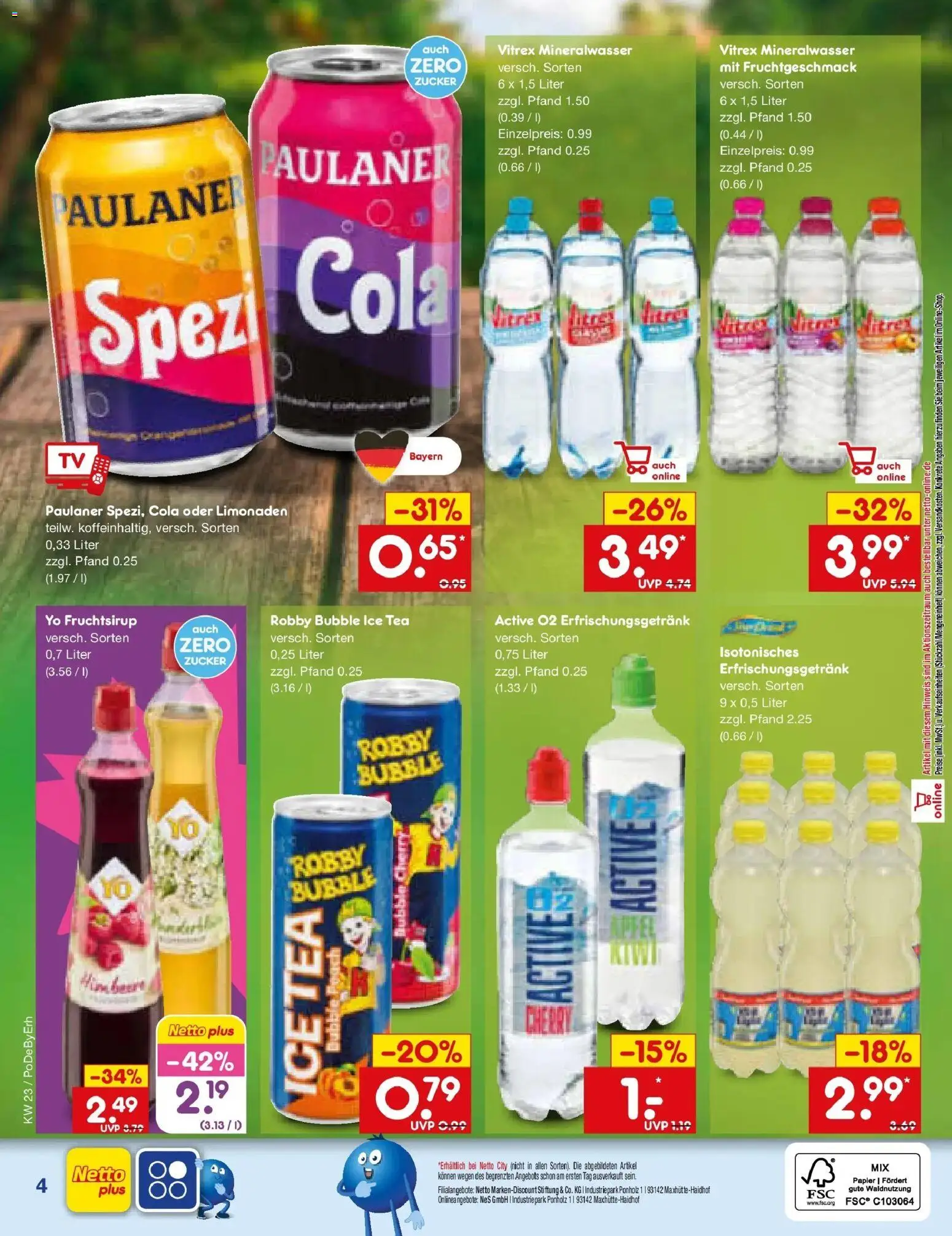 Netto Marken-Discount Prospekt Ergolding – gültig ab 01.06.2026 | Seite: 29 | Produkte: Cola, Mineralwasser, Zucker, Paulaner