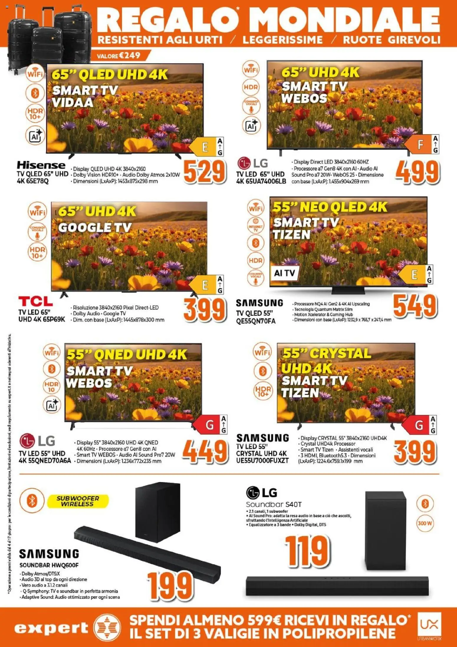 Volantino Expert del 04.06.2026 | Pagina: 5 | Prodotti: smart TV, Soundbar, TV, Samsung
