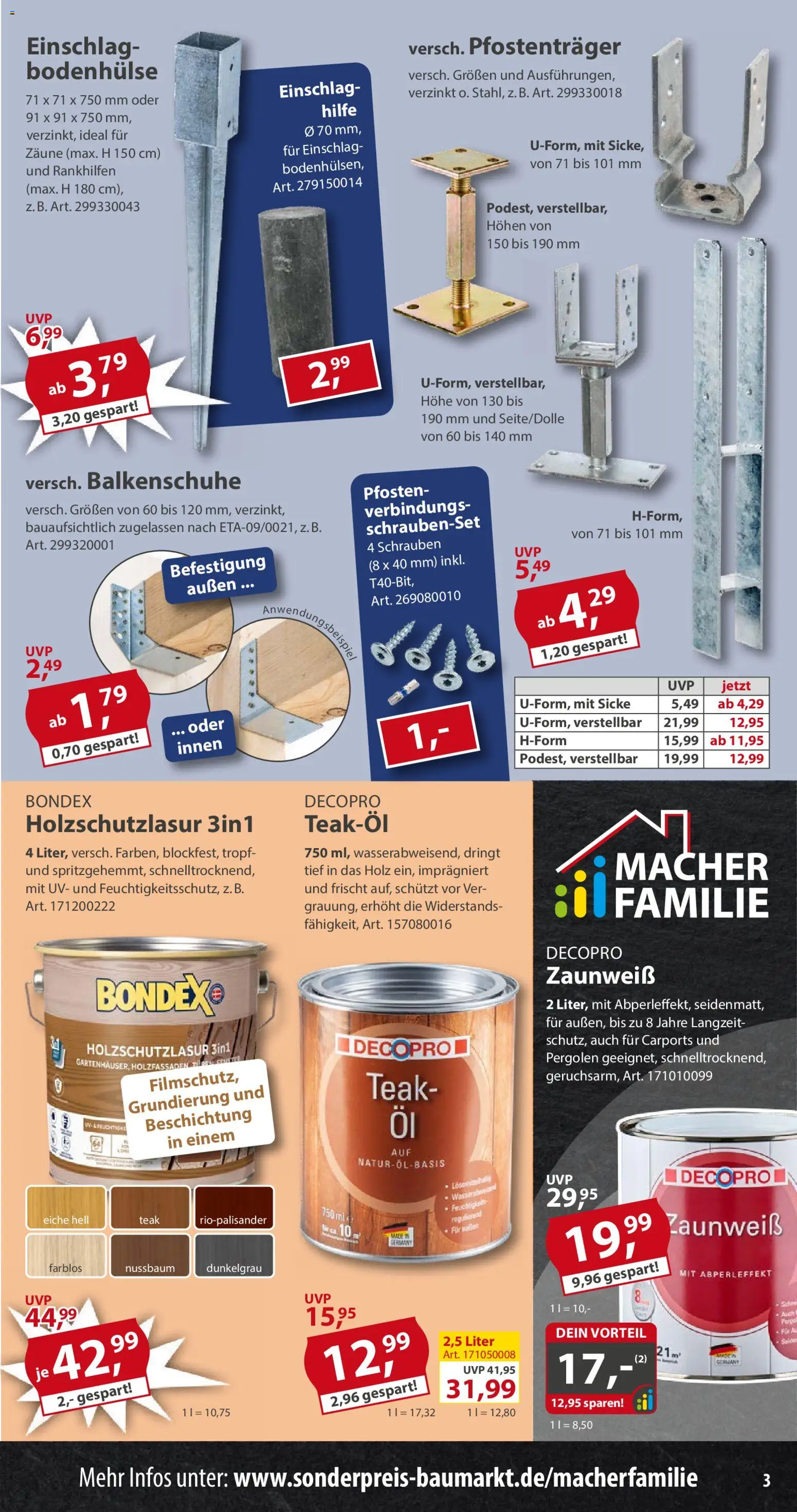Sonderpreis Baumarkt Prospekt – gültig ab 13.06.2026 | Seite: 3