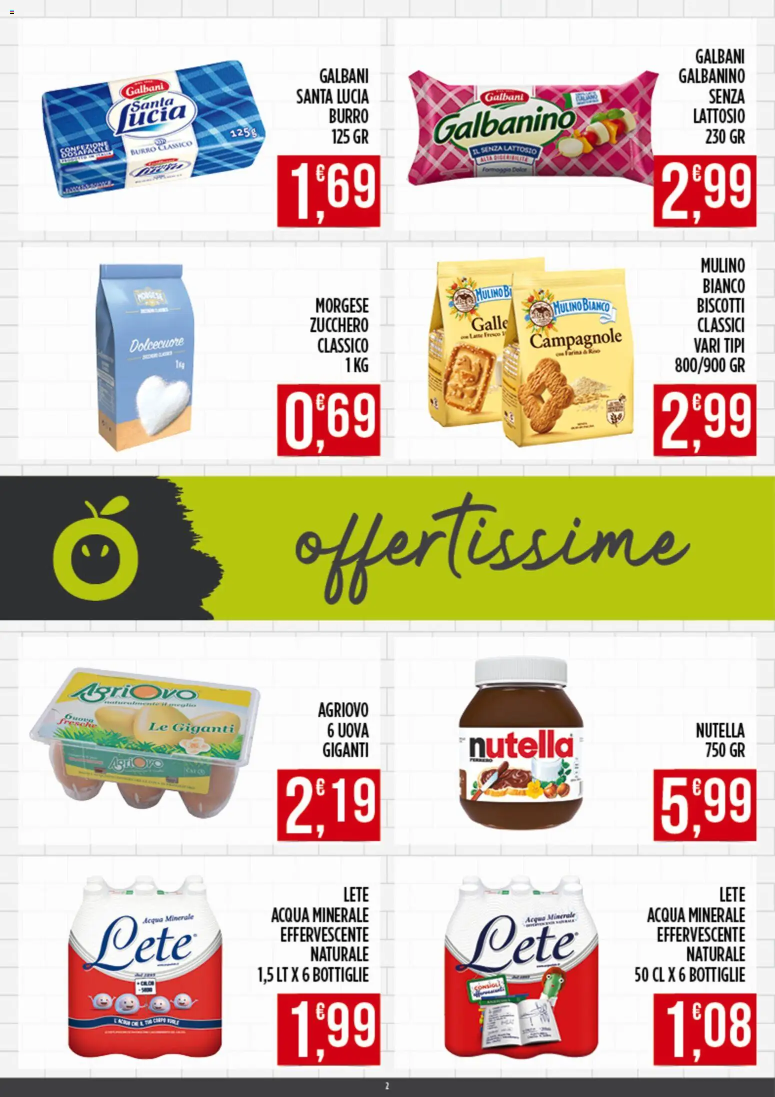 Volantino Euroesse del 18.05.2026 | Pagina: 2 | Prodotti: Biscotti, Latte, Burro, Farina