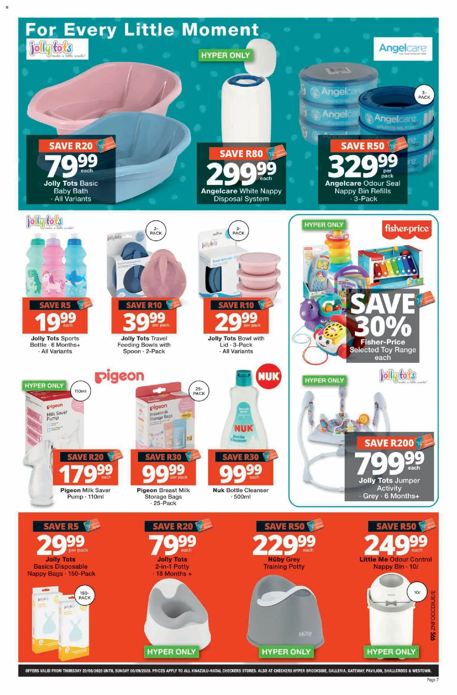 New Checkers catalogue – valid from 20/08/2026 | Page: 7 | Products: Bowl, Bath, Milk, Bowls