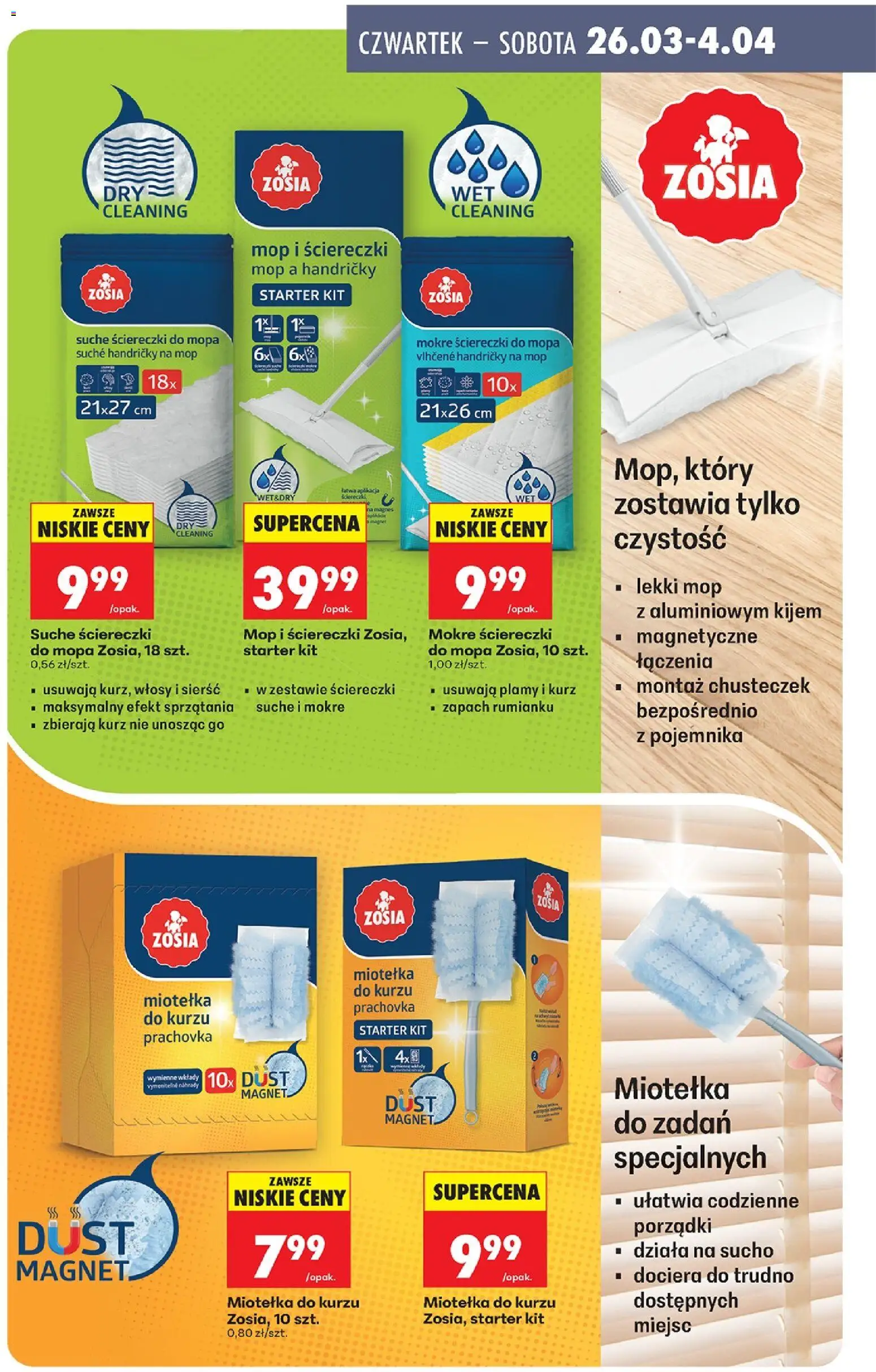 Biedronka Polsko leták - Drogeria od 26.03.2026 | Strana: 9 | Produkty: Prachovka, Mop