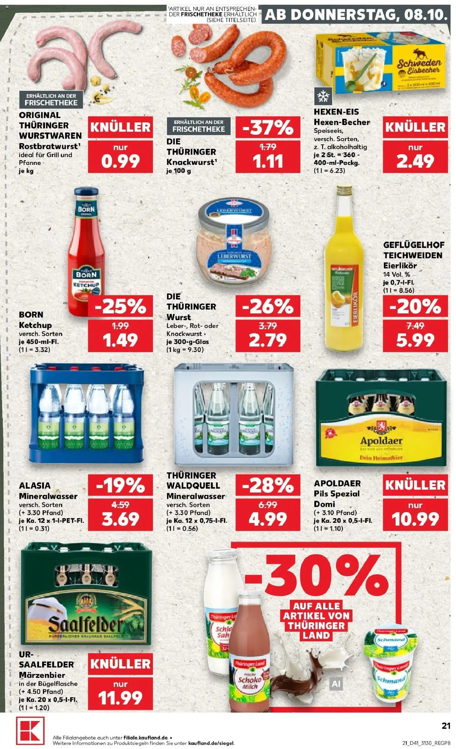 Prospekt Kaufland ab 05.10.2026 » Angebote Online zum Blättern | Seite: 31 | Produkte: Milch, Pils, Mineralwasser, Ketchup