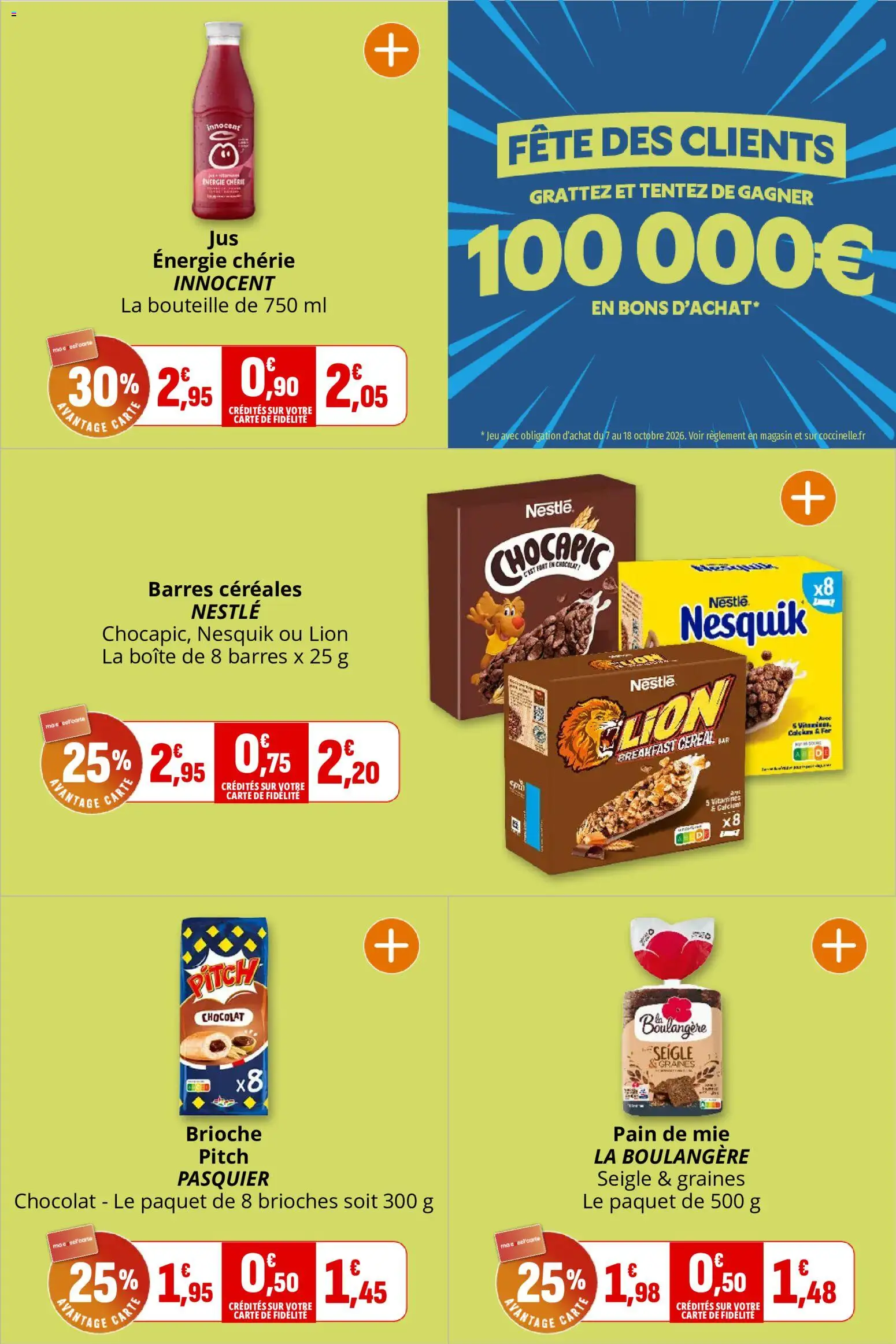 {H1} | Page: 16 | Produits: Chocapic, Pain de mie, Bouteille, Céréales