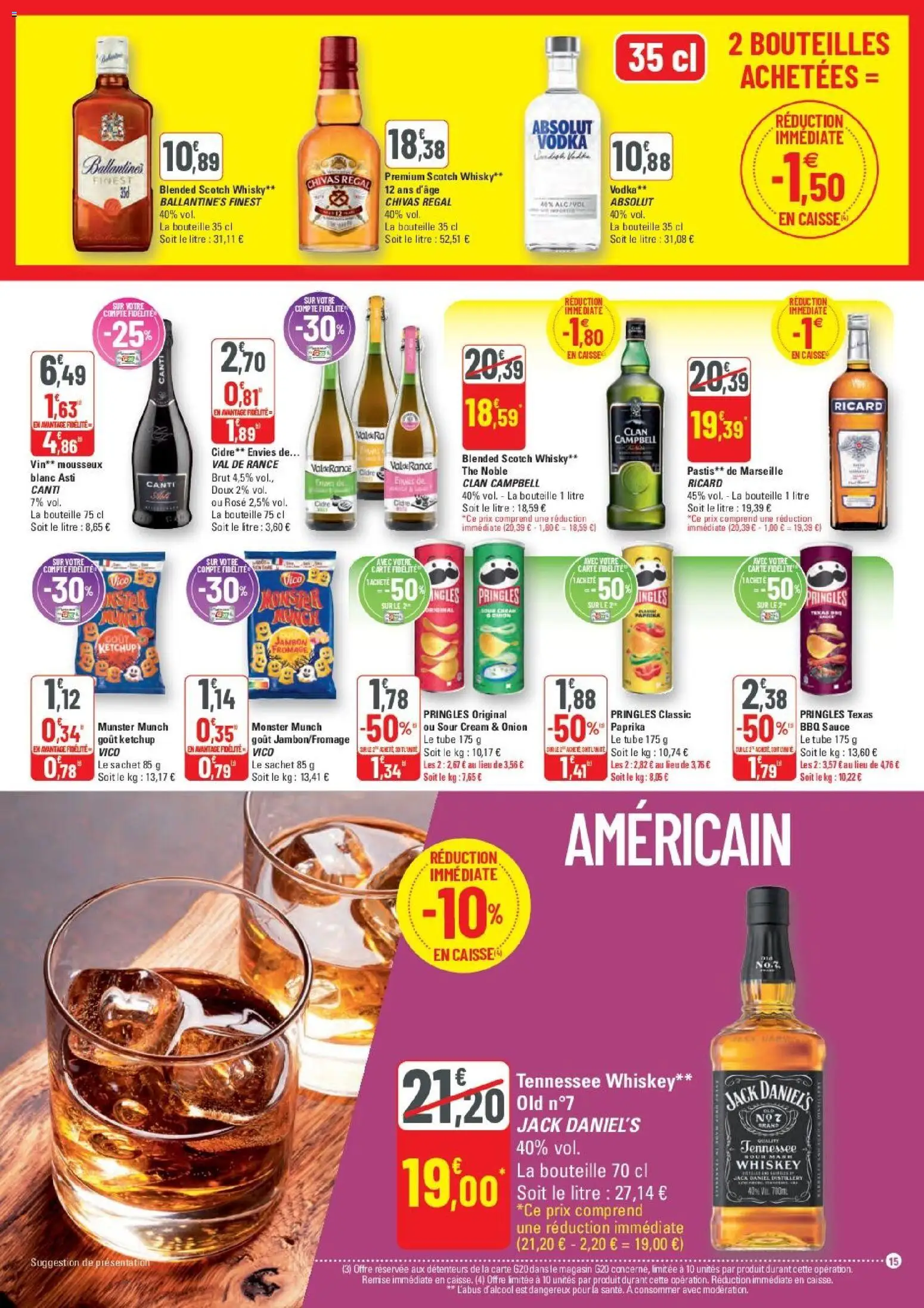 {H1} | Page: 15 | Produits: Whisky, Bouteille, Fromage, Jack Daniel's