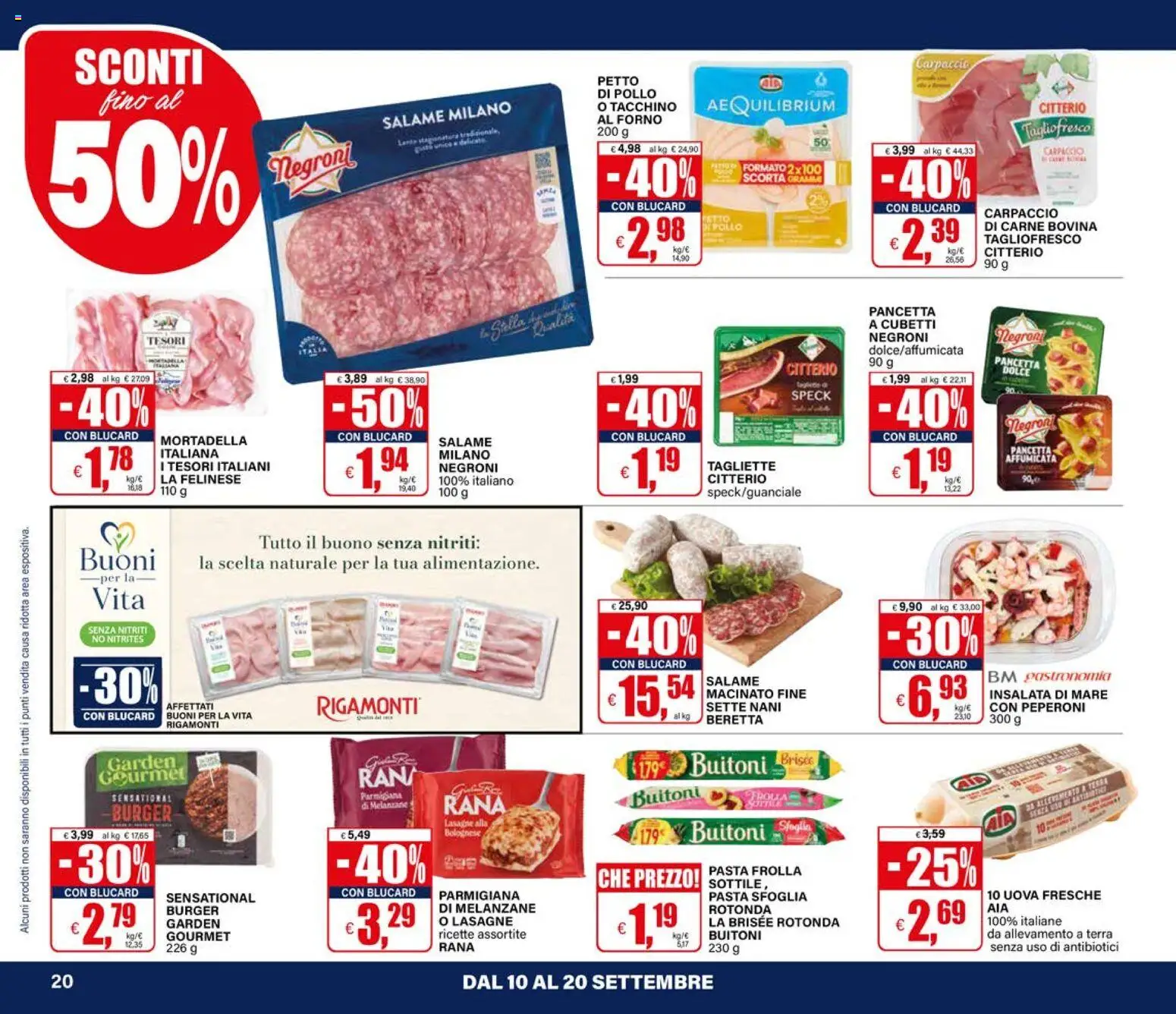 Volantino Il Gigante del 10/09/2026 | Pagina: 20 | Prodotti: Pollo, Pancetta, Melanzane, Terra