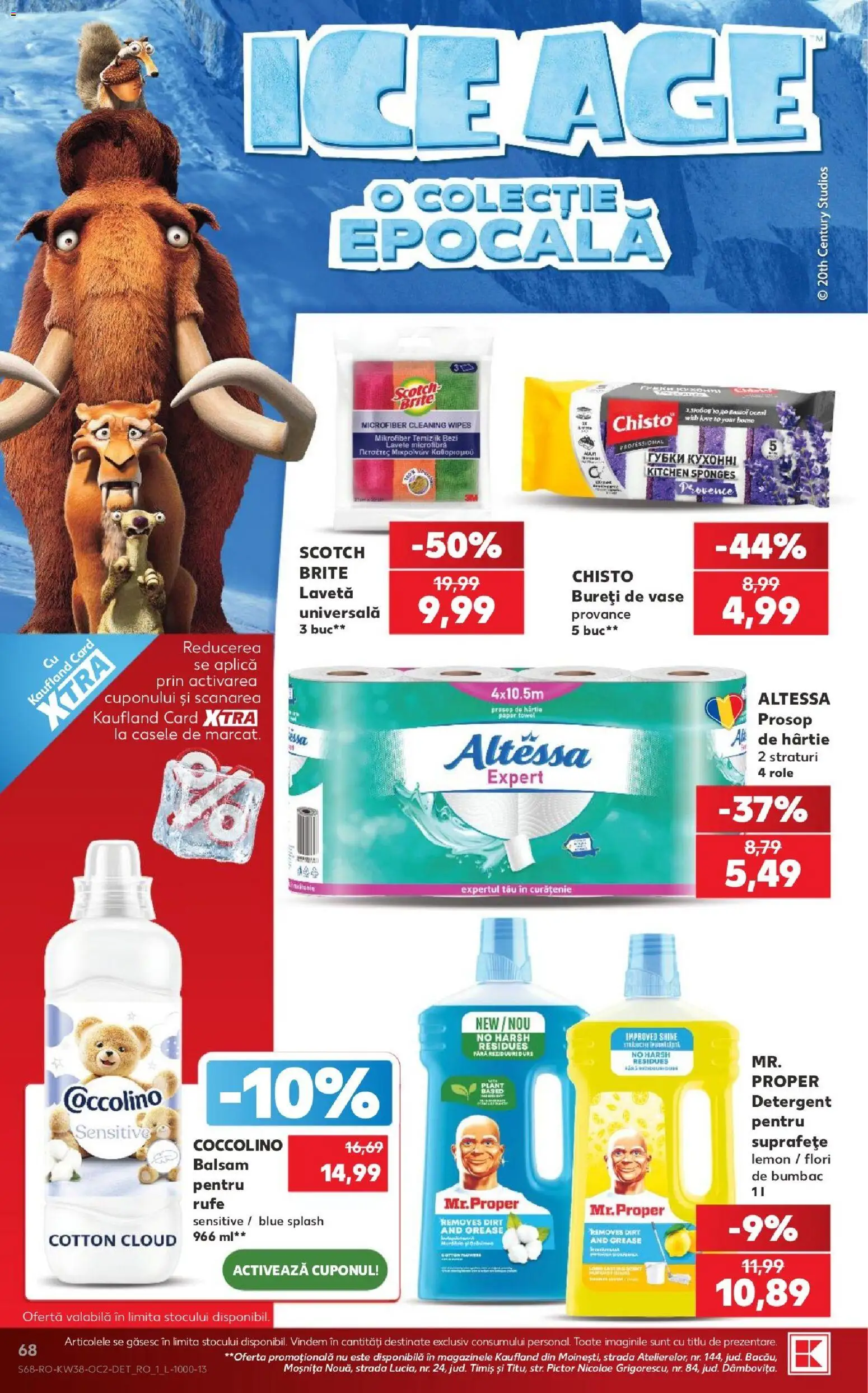 Kaufland RO akciós ujság - amely érvényes a következő dátumtól: 2026.09.16. | Oldal: 68 | Termékek: Coccolino