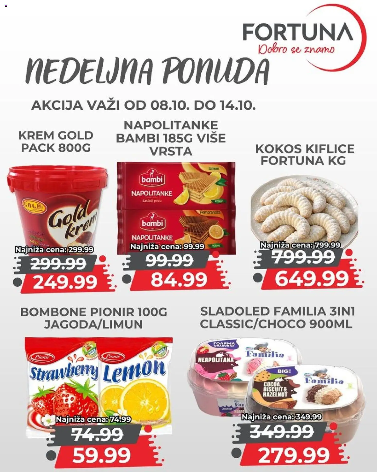 Fortuna Market katalog - važi od 08.10.2026 | Strana: 8 | Proizvode: Kakao, Kokos, Napolitanke, Krem