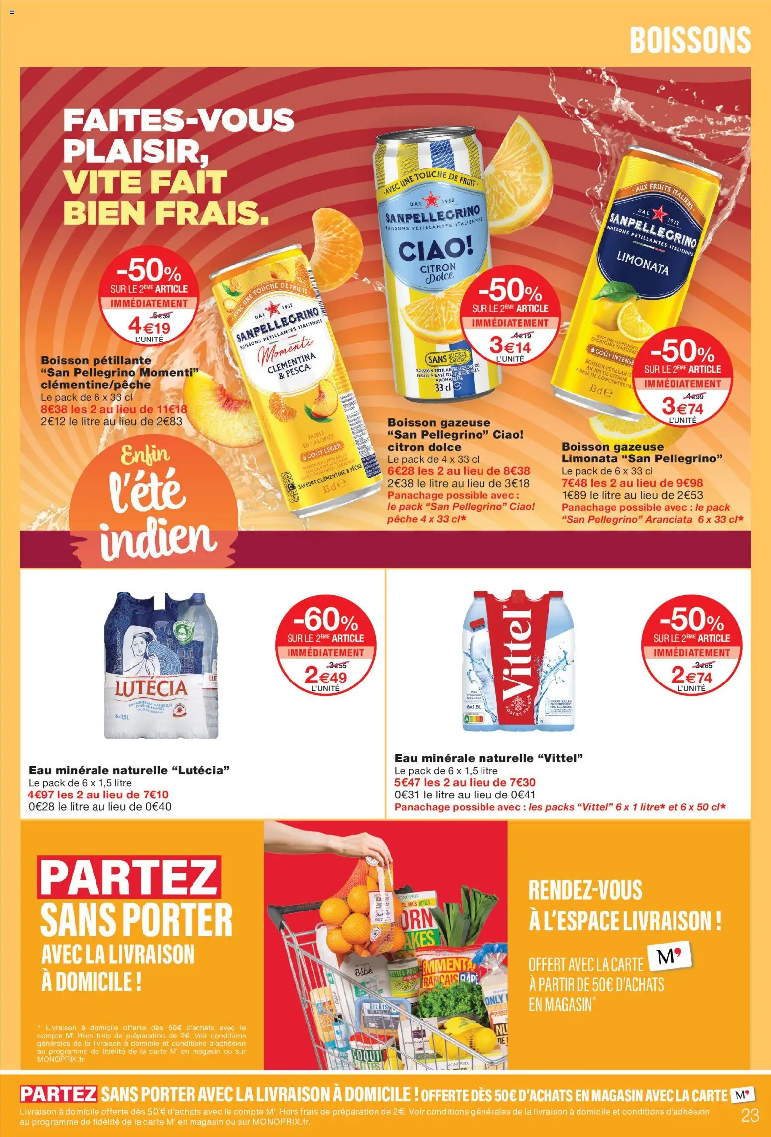 {H1} | Page: 23 | Produits: Eau minérale, Citron, Eau minérale naturelle, Jus de citron