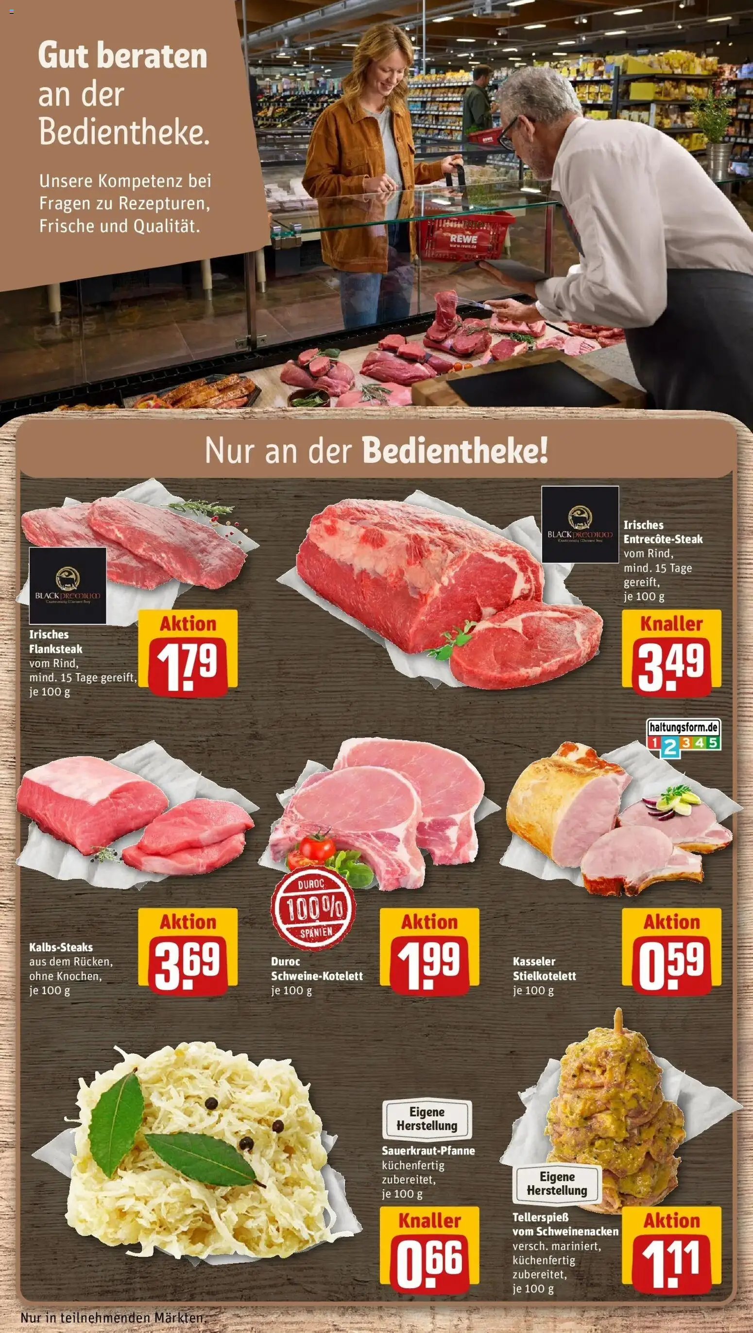 Rewe Prospekt Hohen Neuendorf Ot Bergfelde	 – gültig ab 09.03.2026 | Seite: 10 | Produkte: Schweinenacken, Steak