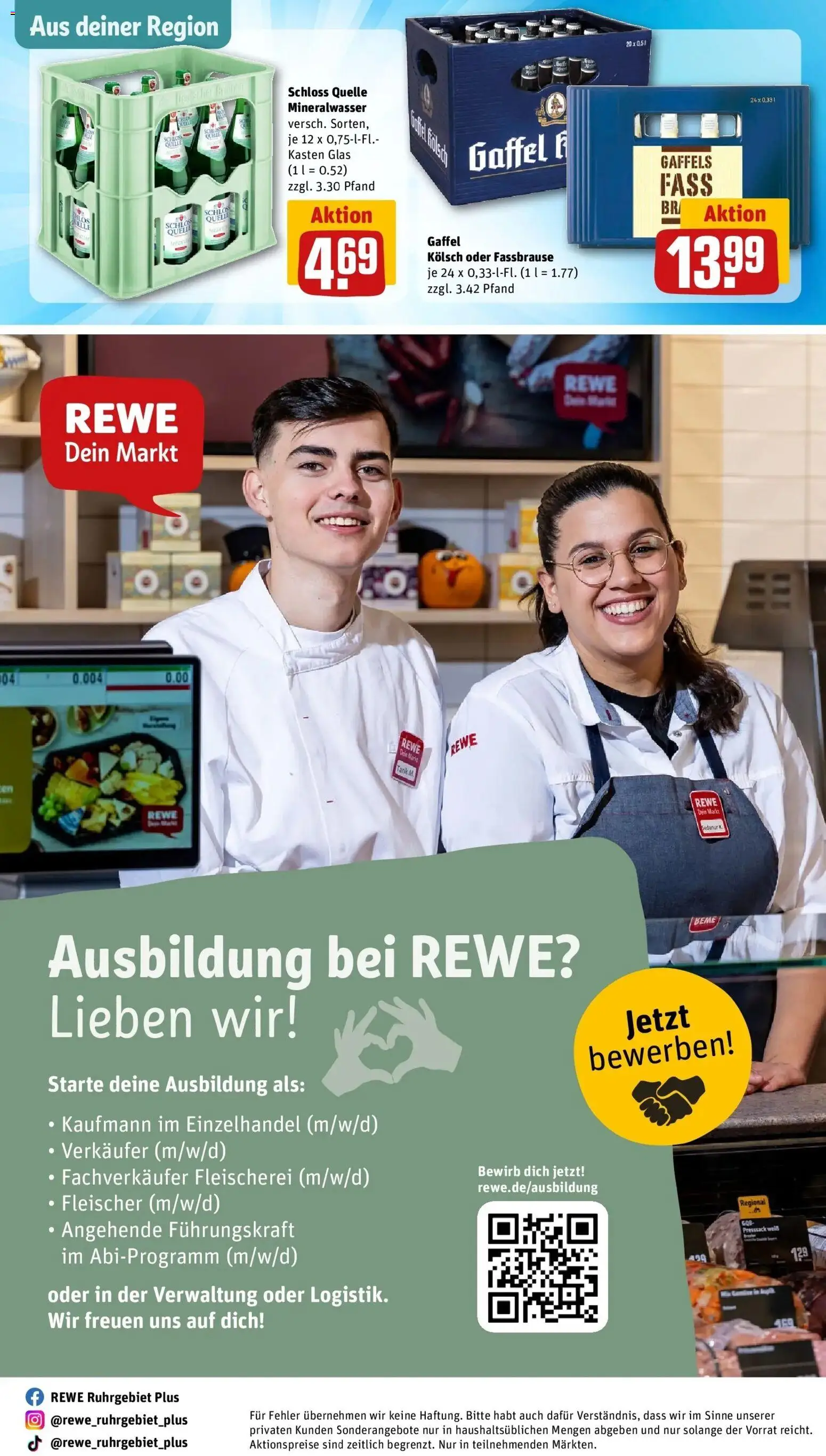 REWE Prospekt ab 14.09.2026 zum Blättern » Angebote | Seite: 33 | Produkte: Mineralwasser, Fassbrause
