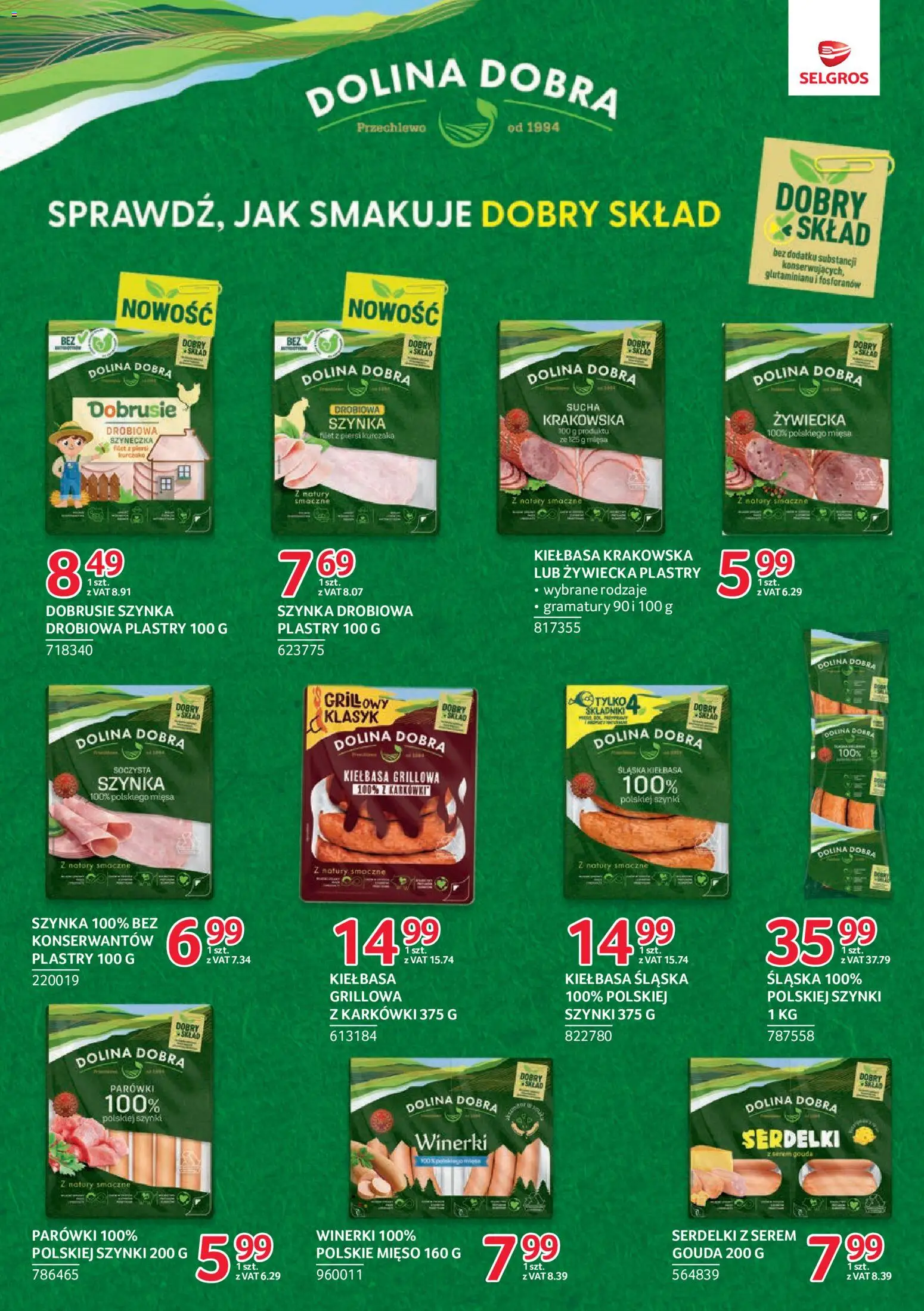 Selgros cash&carry gazetka - Markowe Produkty od 02.06.2026 | Strona: 6 | Produkty: Szynka drobiowa, Mięso, Szynka, Kiełbasa krakowska