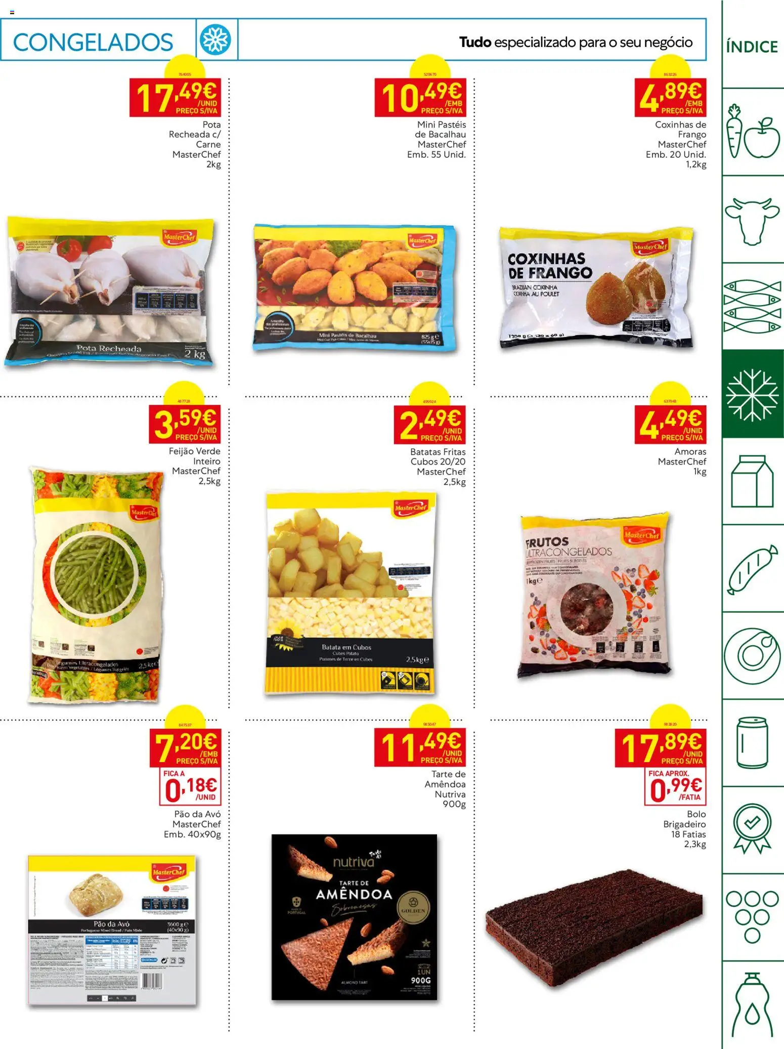 Recheio Horeca │ válido de 15/09/2026 | Página: 9 | Produtos: Frango, Bolo, Tarte, Batatas fritas