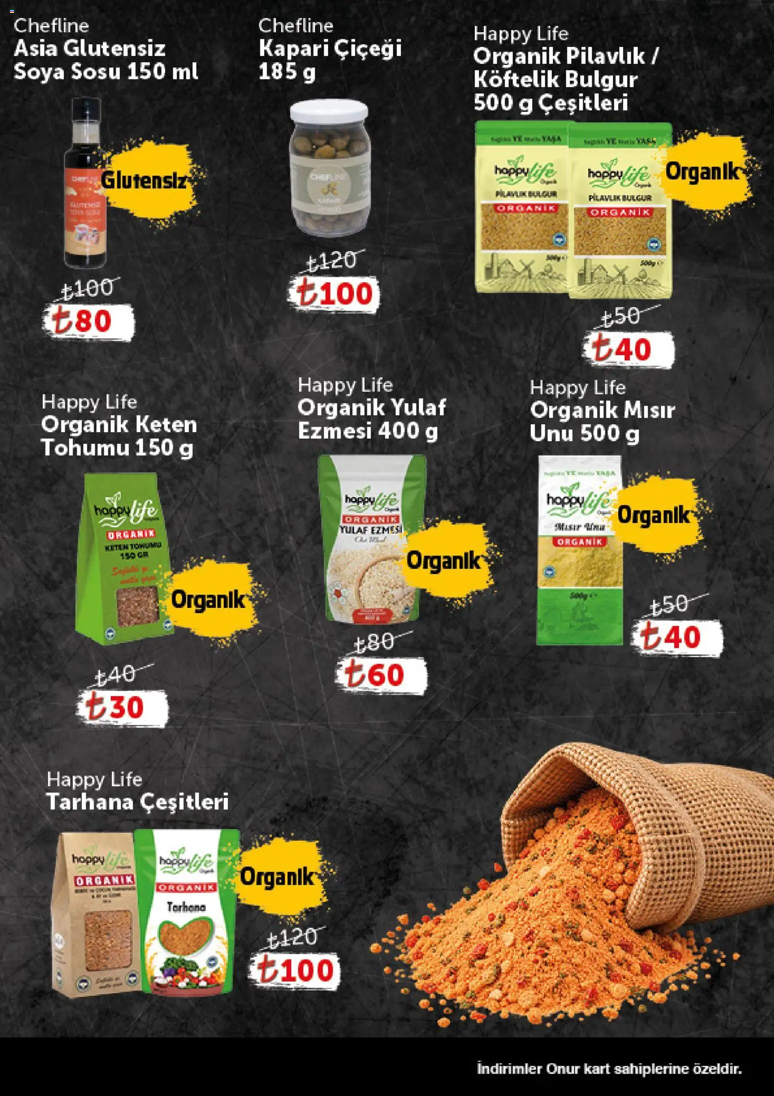 Onur Market - Katalog Gurme - 27 Ekim 2026 tarihinden itibaren geçerlidir | Sayfa: 11 | Ürünler: Kapari, Soya sosu, Yulaf, Mısır