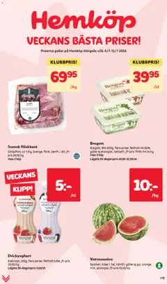 Hemköp erbjudanden - Förhandsvisning av reklamblad från butik Hemköp aktuell från 06/07/2026