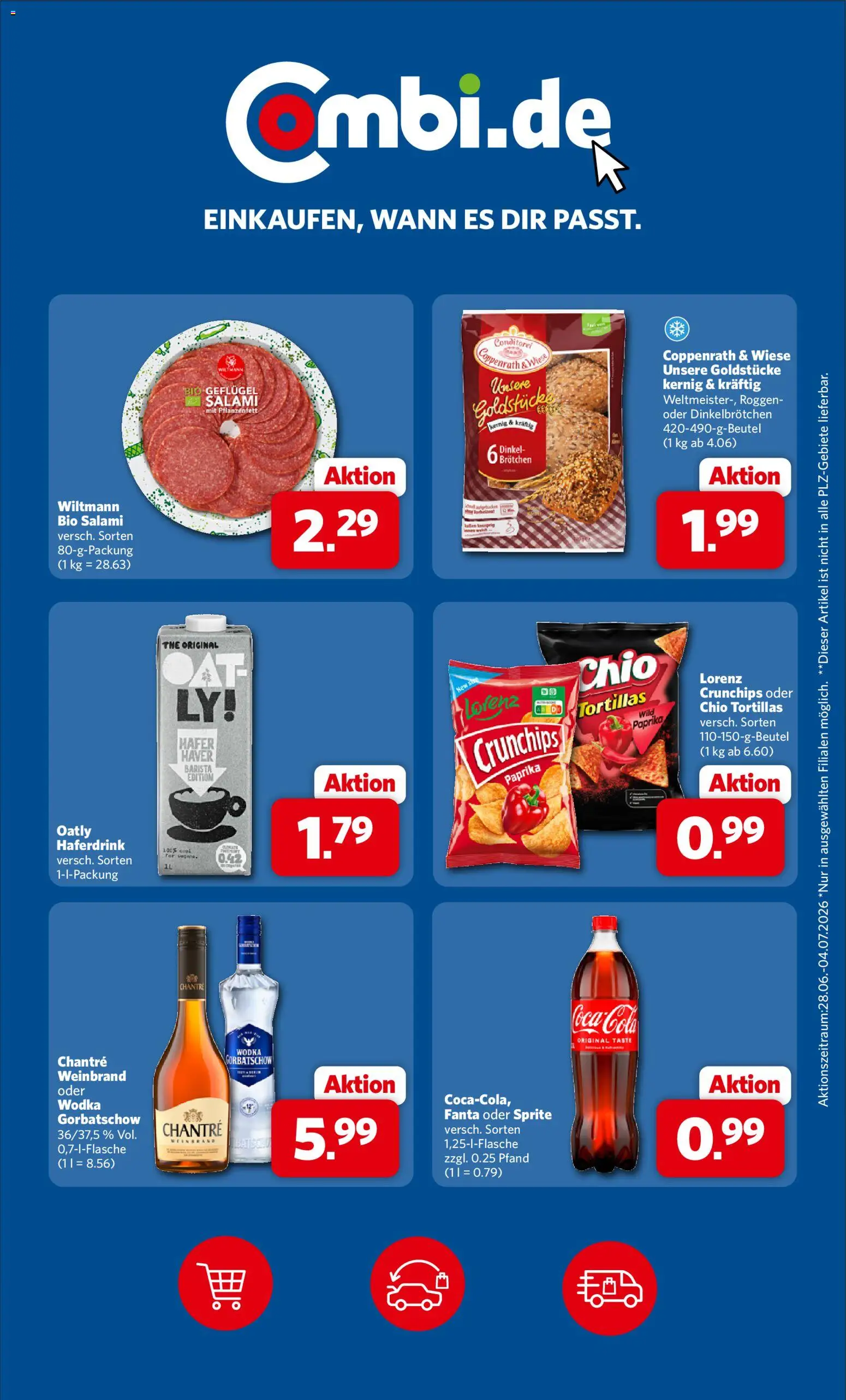 Combi Wochenknaller – gültig ab 28.06.2026 | Seite: 2 | Produkte: Fanta, Sprite, Paprika, Salami