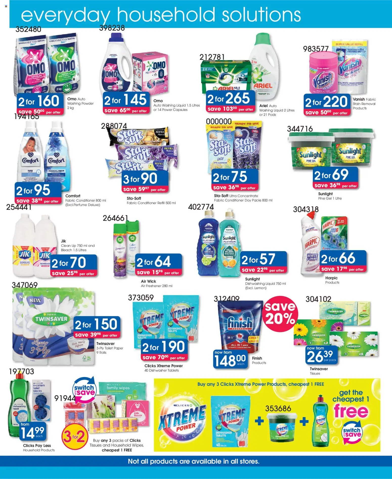 New Clicks catalogue – valid from 21.05.2026 | Page: 41 | Products: Powder, Switch, Toilet paper, Dishwashing liquid