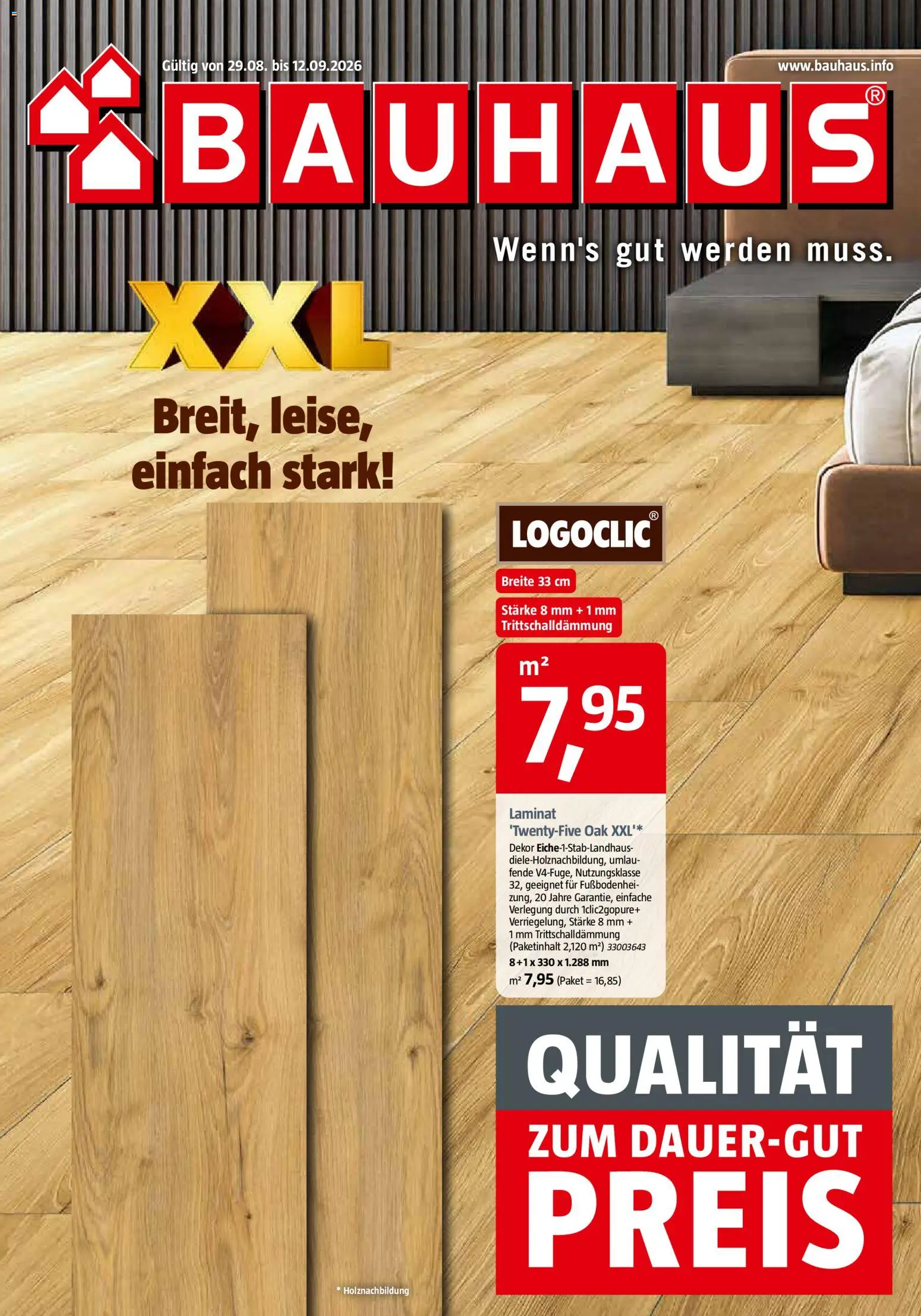 Bauhaus Prospekt – gültig ab 29.08.2026 | Seite: 1