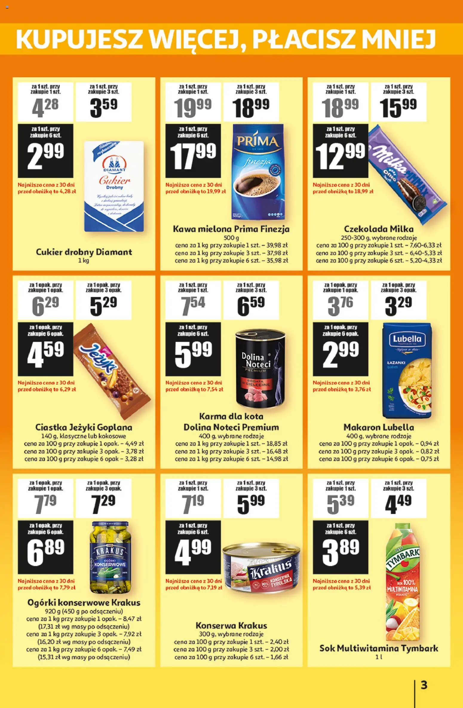 Auchan gazetka - ATAC Hiper Discount od 25.06.2026 | Strona: 3 | Produkty: Sok multiwitamina, Czekolada milka, Kawa, Ciastka