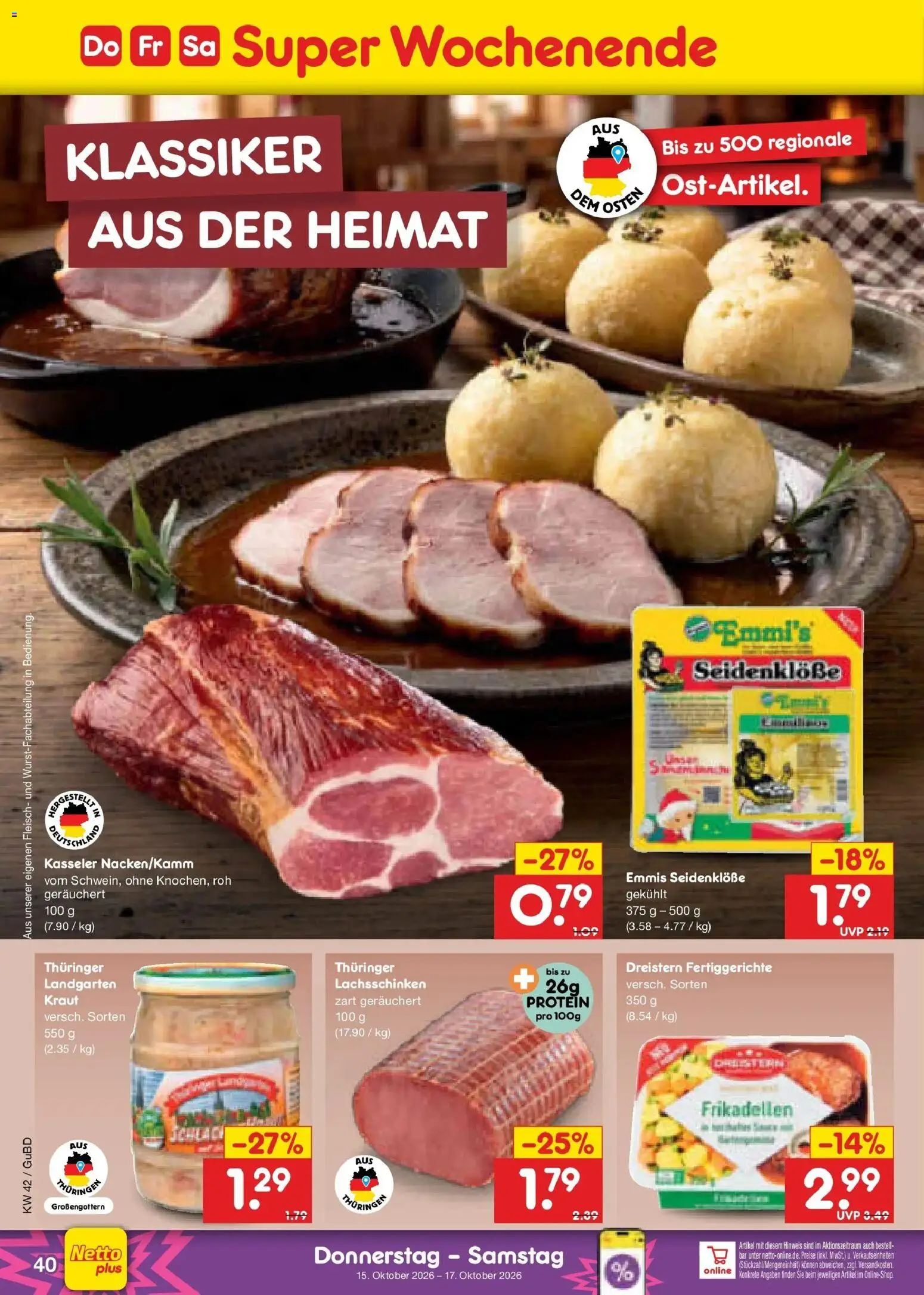 Netto Marken-Discount Prospekt Augustusburg – gültig ab 12.10.2026 | Seite: 56 | Produkte: Fertiggerichte, Kraut, Fleisch