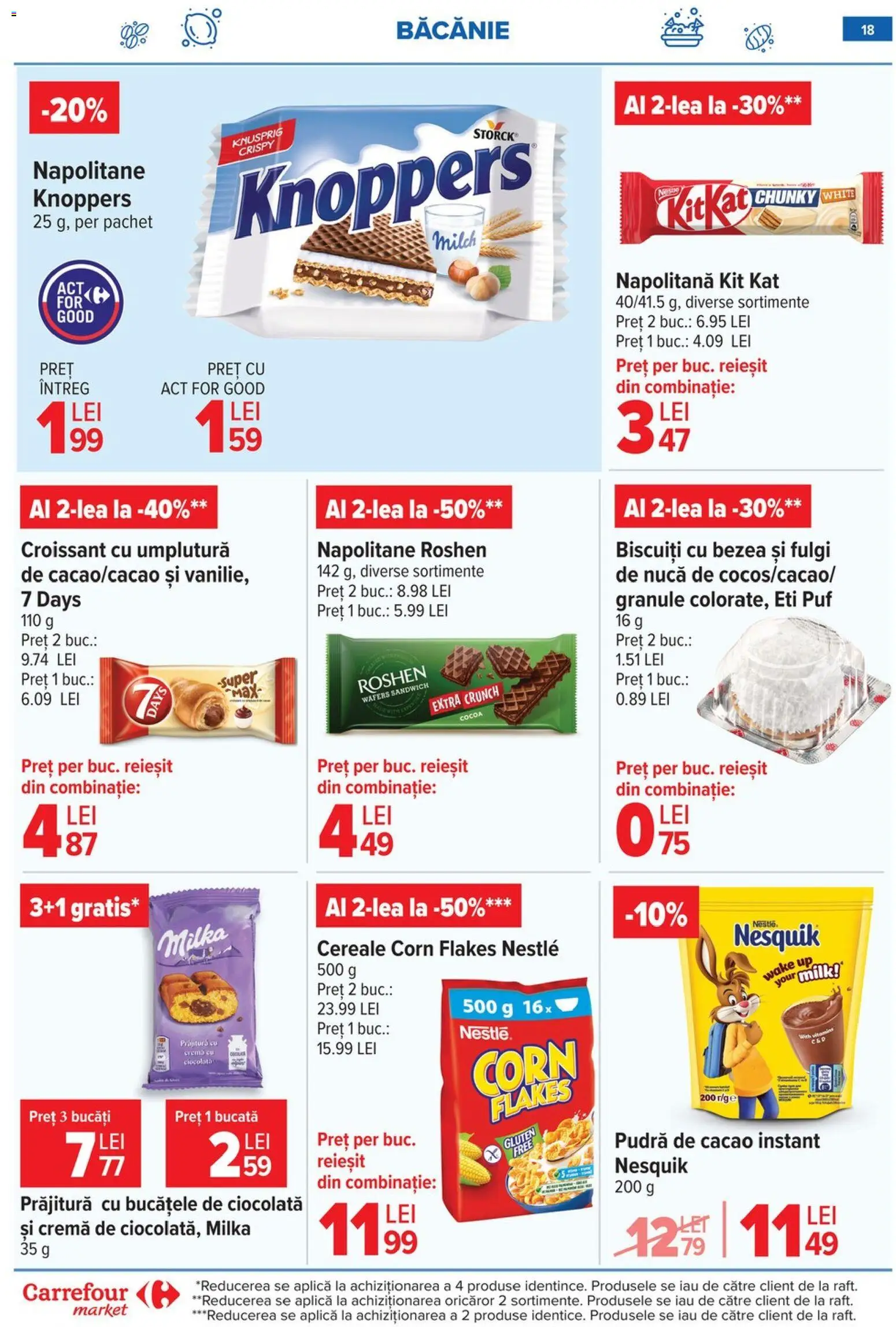 Noul catalog Carrefour – valabil de la 10.06.2026 | Pagină: 18 | Produse: Pudră, Ciocolată, Cacao, Fulgi