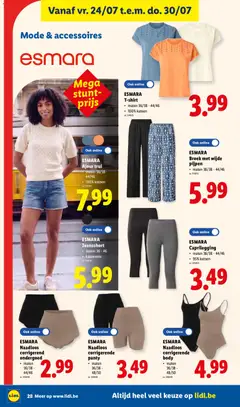 Lidl Folder week 30 - Voorbeeld van een folder van Lidl, geldig van 20/07/2026 | Pagina: 28 | Producten: Leggings, Sweater, Ondergoed, Broek