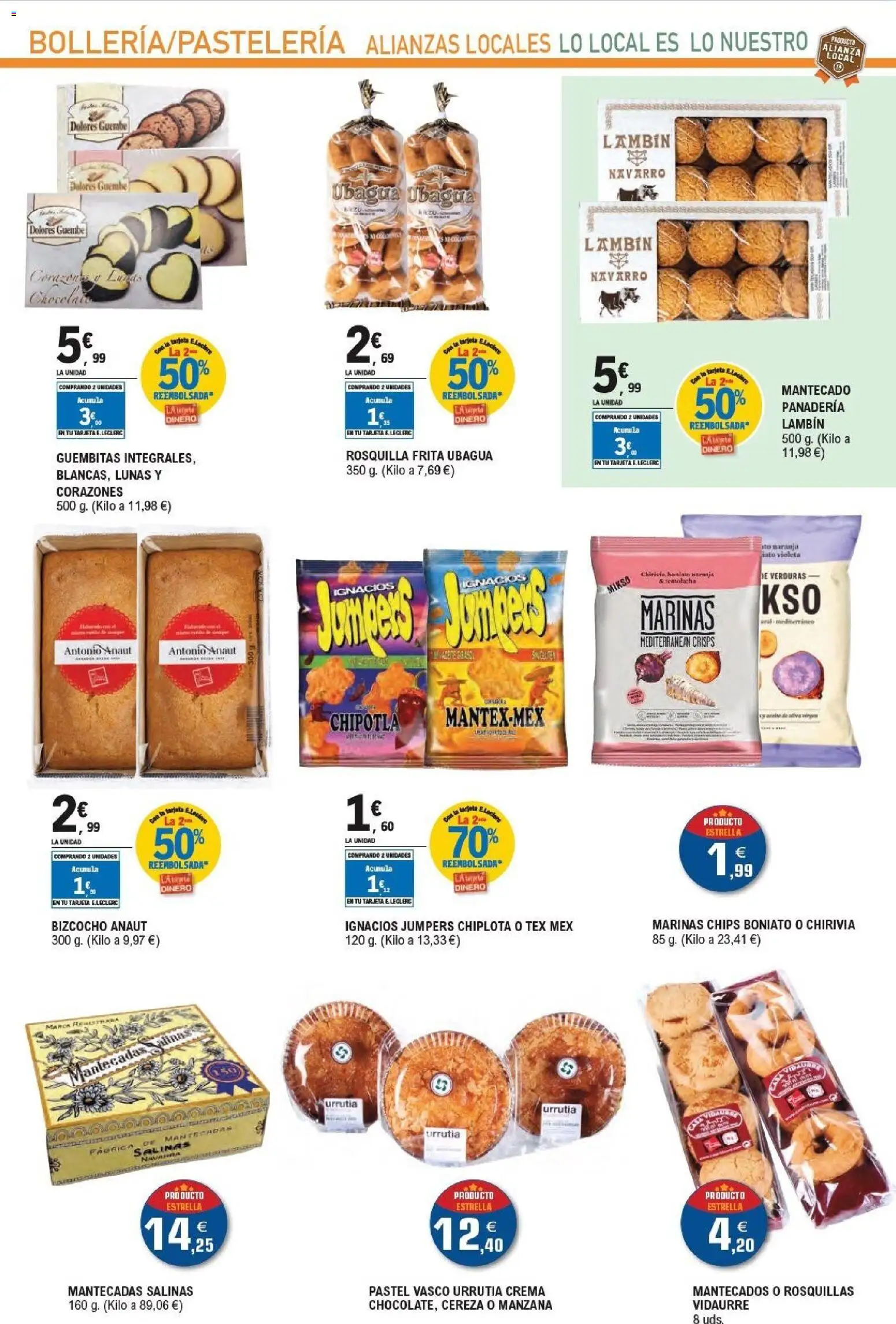 E.Leclerc - Alianza Locales │ válido desde el 21/10/2026 | Página: 9 | Productos: Boniato, Manzana, Crema, Bizcocho