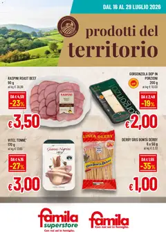 Anteprima del volantino Famila volantino Prodotti del Territorio valido a partire dal 16/07/2026