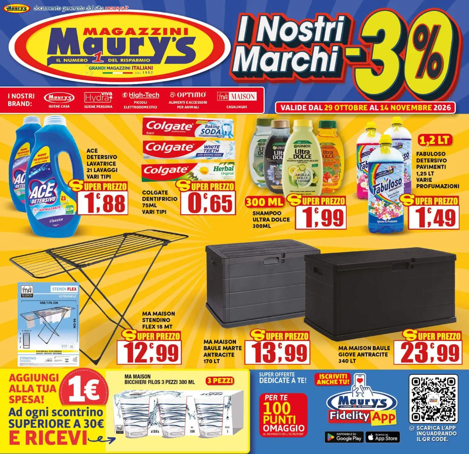 Volantino Maury's del 29/10/2026 | Pagina: 1