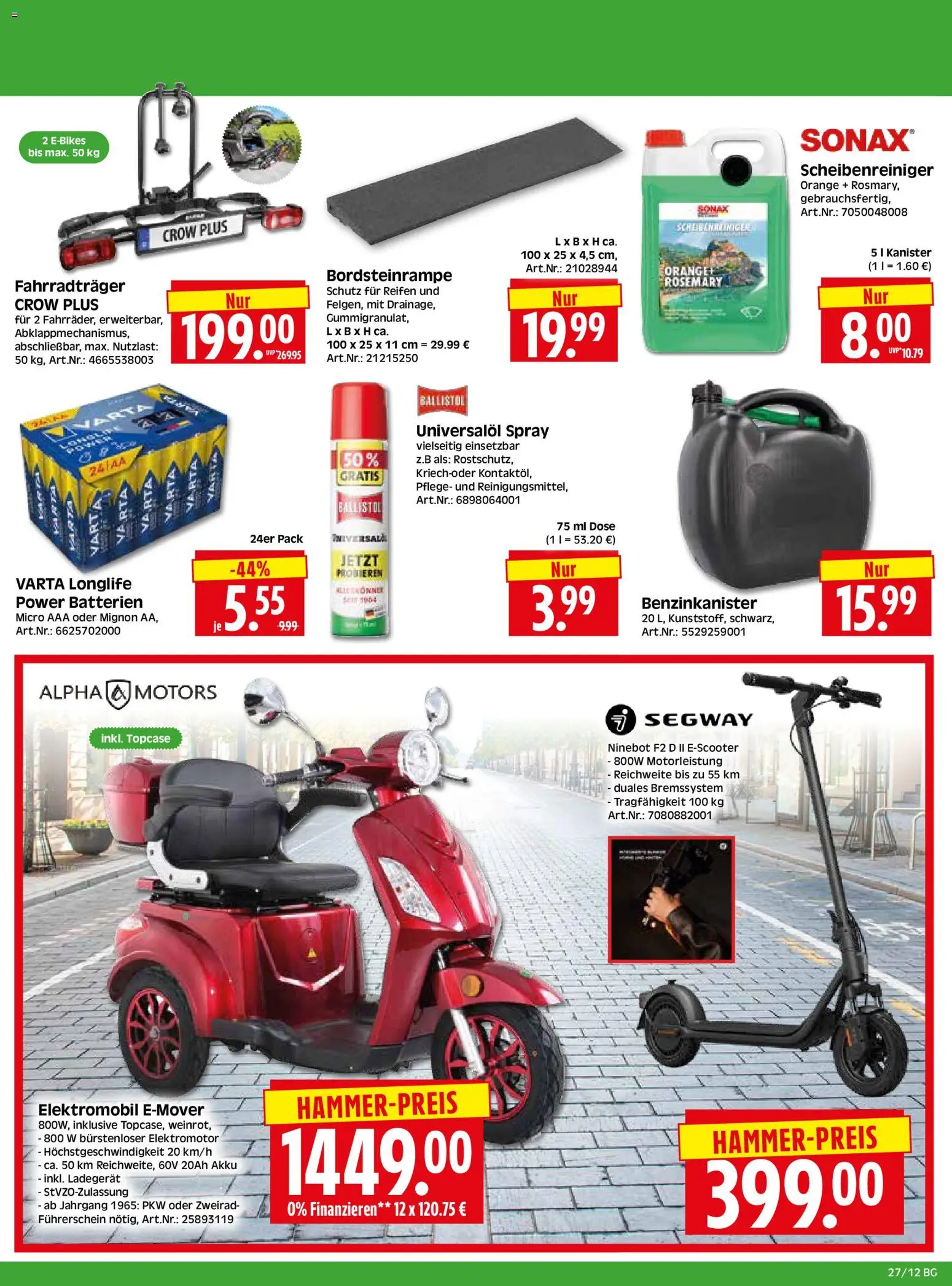 HERKULES Bau & Garten – gültig ab 29.06.2026 | Seite: 12 | Produkte: Batterien, Ladegerät