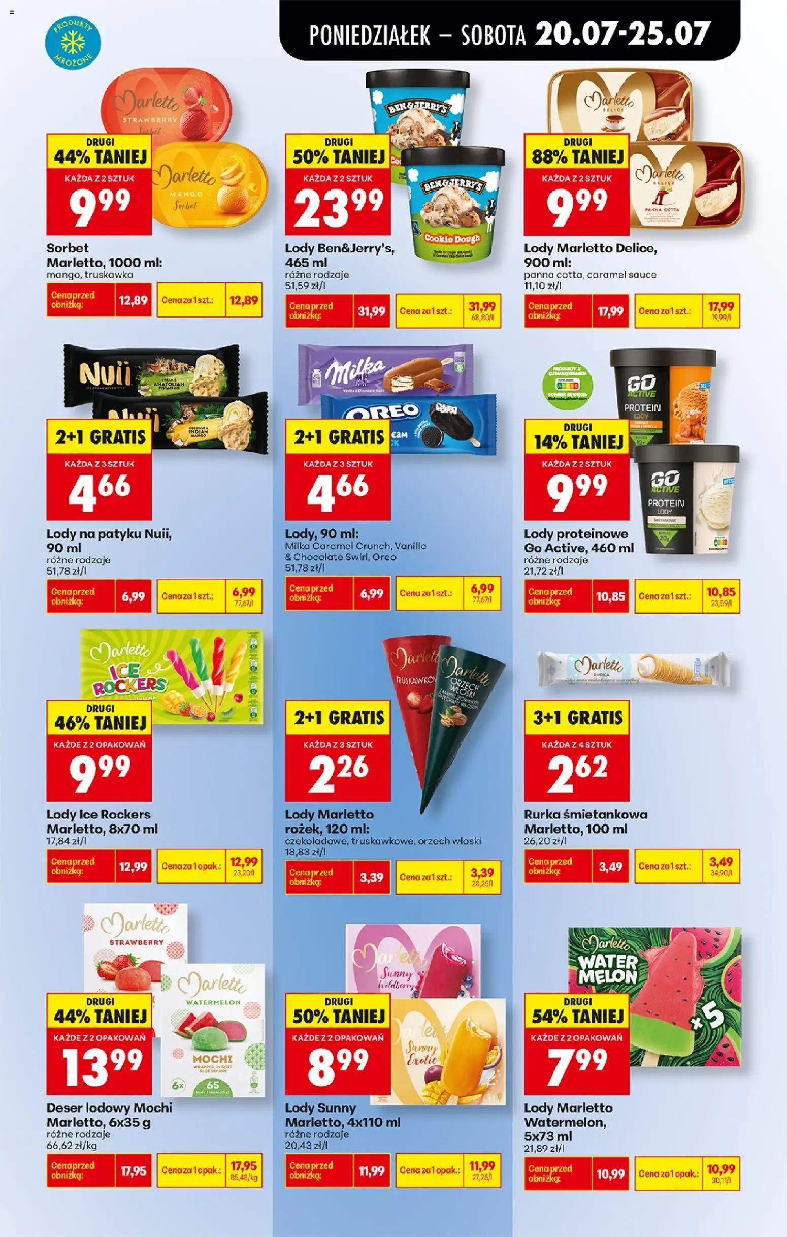 Biedronka gazetka od poniedziałku od 20.07.2026 | Strona: 49 | Produkty: Mango, Melon, Lody na patyku, Lody