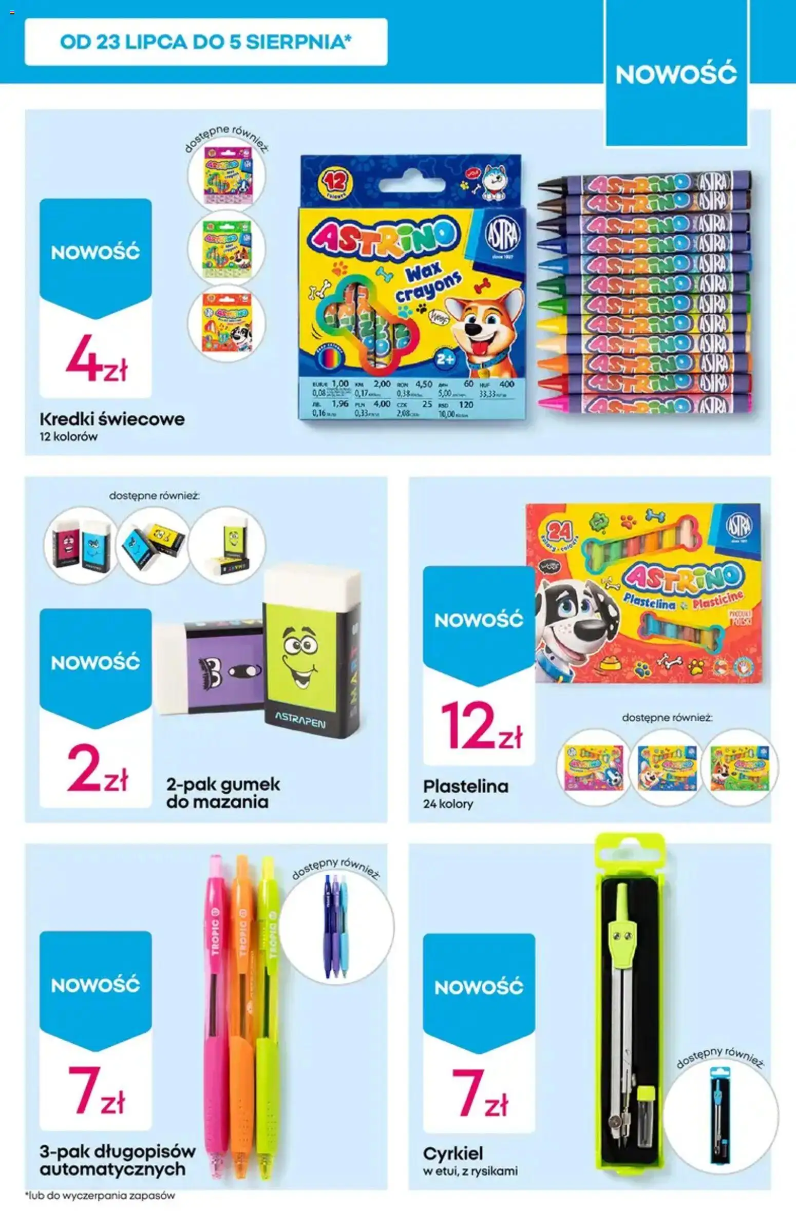 Pepco gazetka od 30.07.2026 | Strona: 5 | Produkty: Plastelina, Kredki
