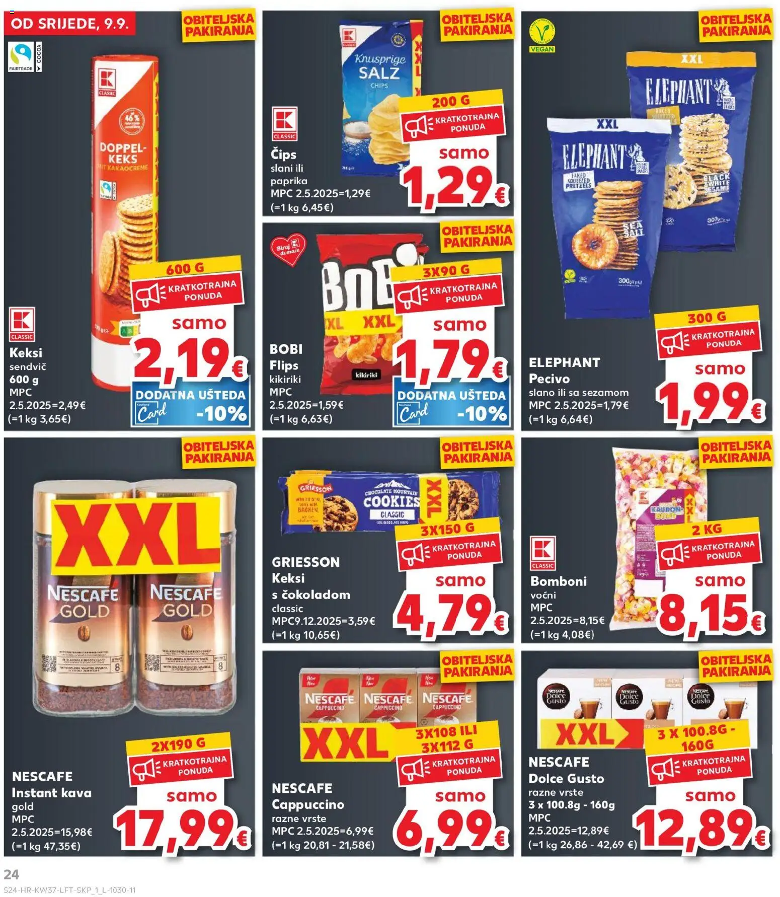Kaufland katalog | vrijedi od 09.09.2026 | Stranica: 24 | Proizvodi: Flips, Nescafe cappuccino, Keks, Cappuccino