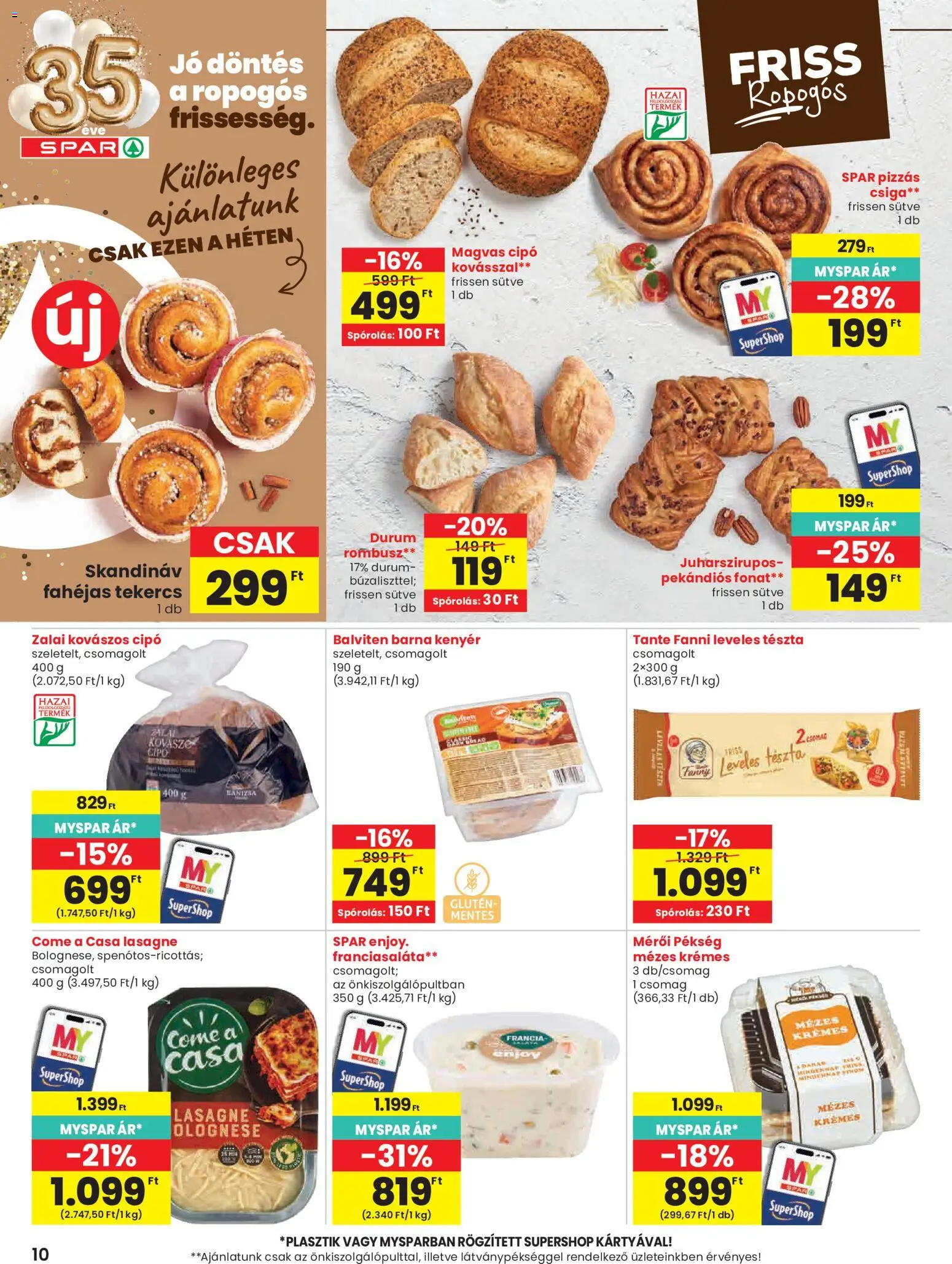 Spar akciós ujság - amely érvényes a következő dátumtól: 2026.10.15. | Oldal: 10