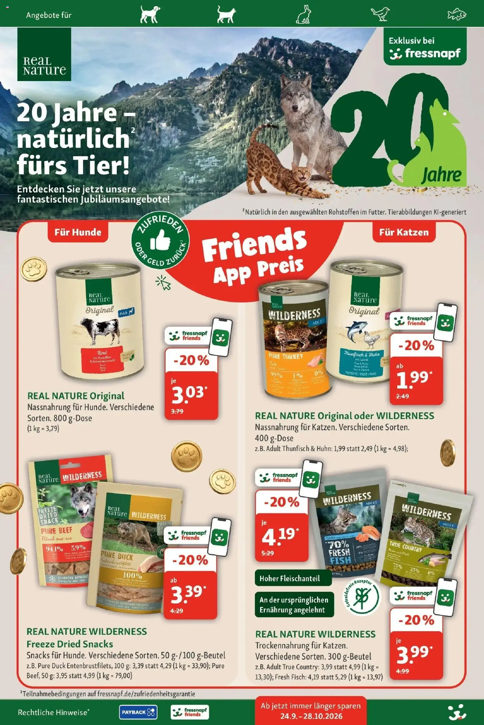 Fressnapf Aktueller Prospekt (ab 24.09.2026) zum Blättern | Seite: 13 | Produkte: Thunfisch, Fisch, Kartoffeln