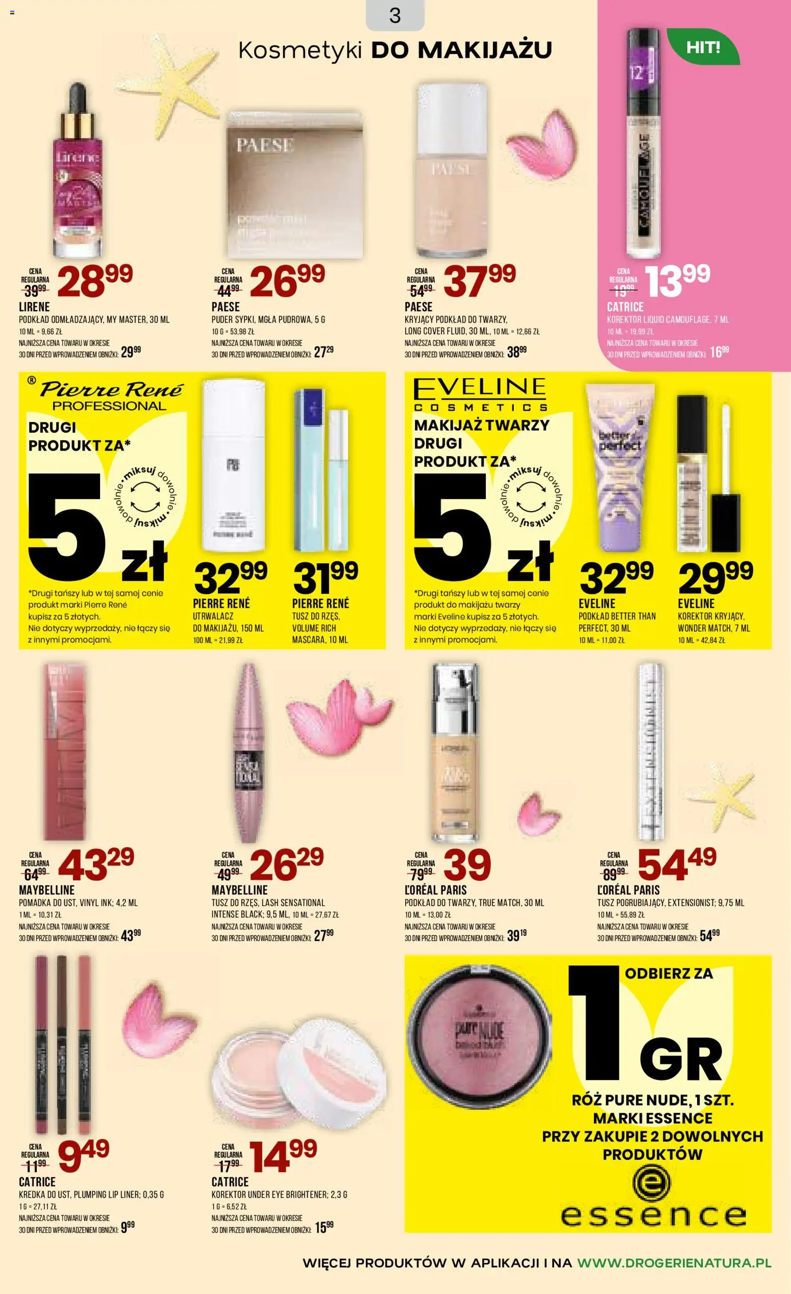 Drogerie Natura gazetka od 03.06.2026 | Strona: 3 | Produkty: Pomadka, Makijaż, Puder, Róż