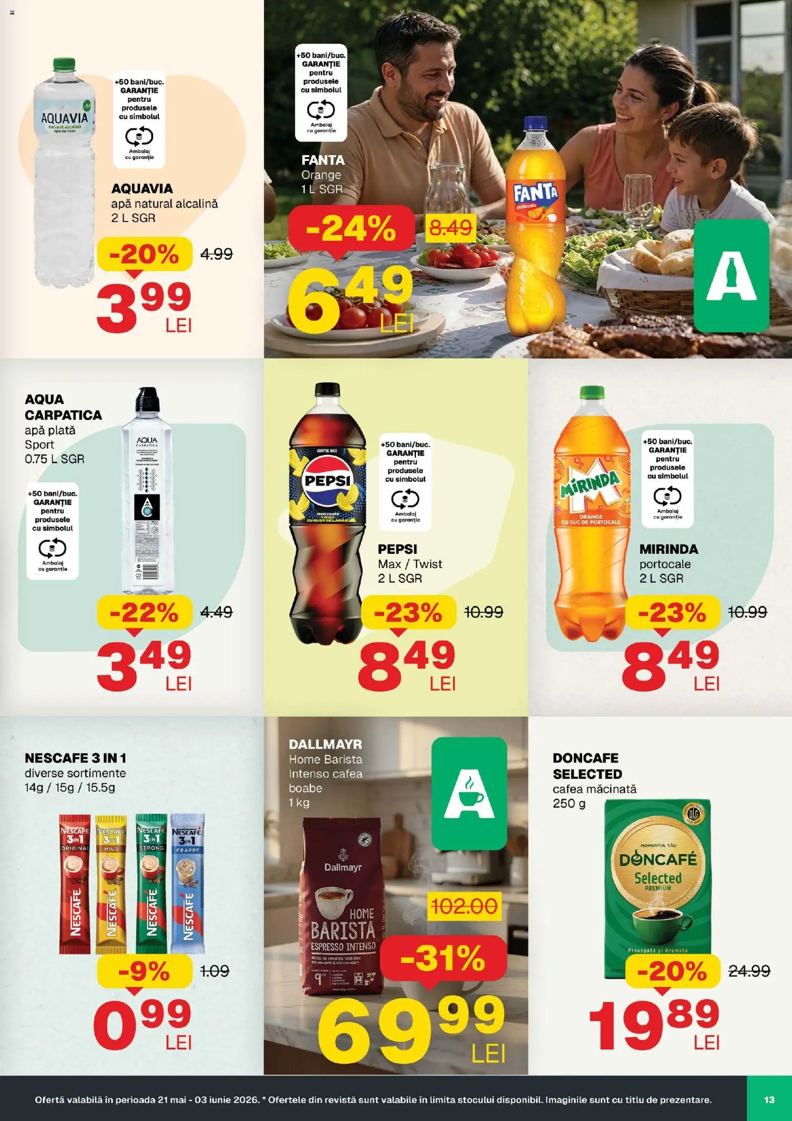 Noul catalog Annabella – valabil de la 21.05.2026 | Pagină: 13 | Produse: Cafea, Suc, Portocale, Apă