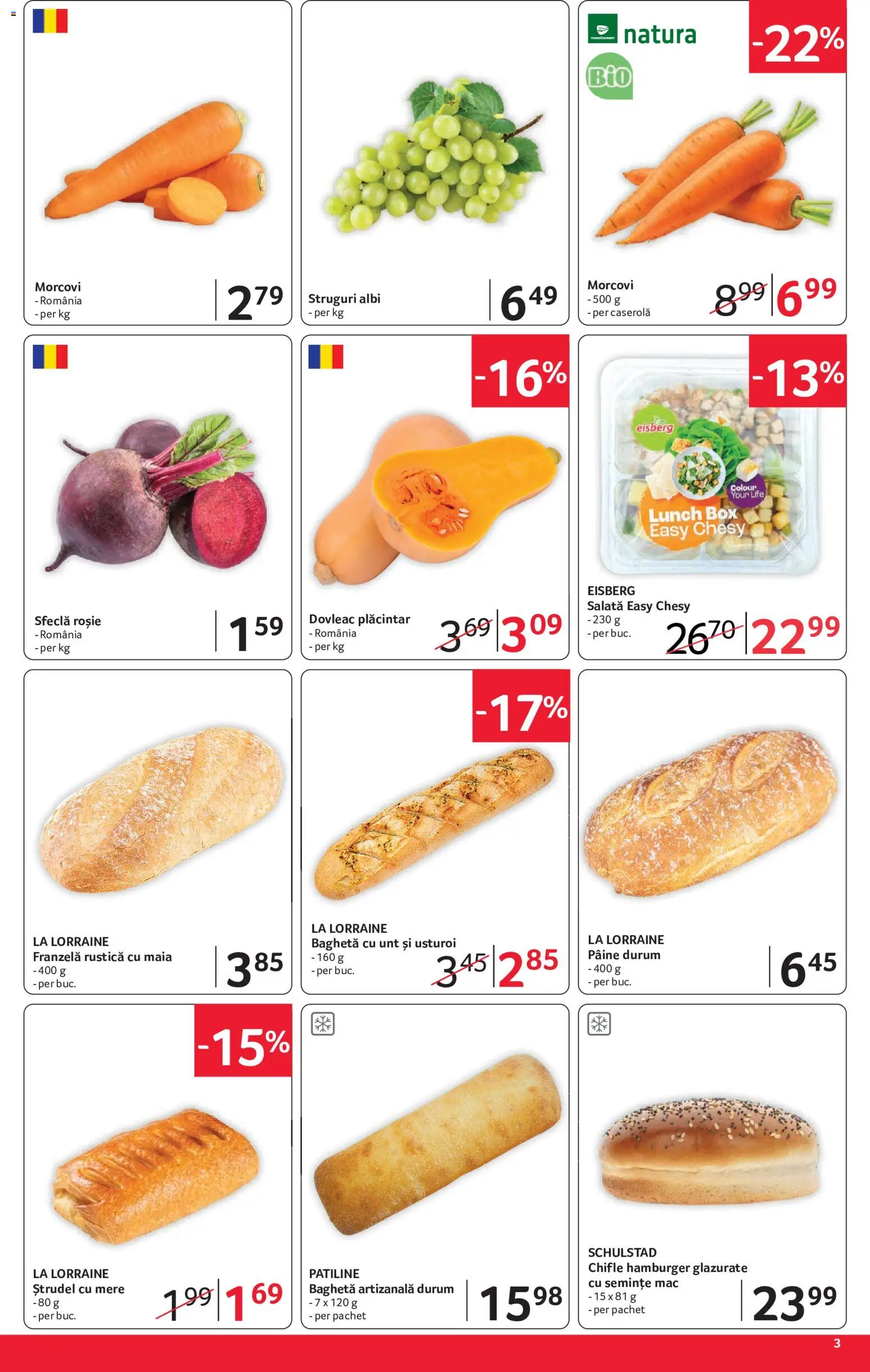 Noul catalog Selgros – valabil de la 18.09.2026 | Pagină: 3 | Produse: Struguri, Unt, Hamburger, Sfeclă