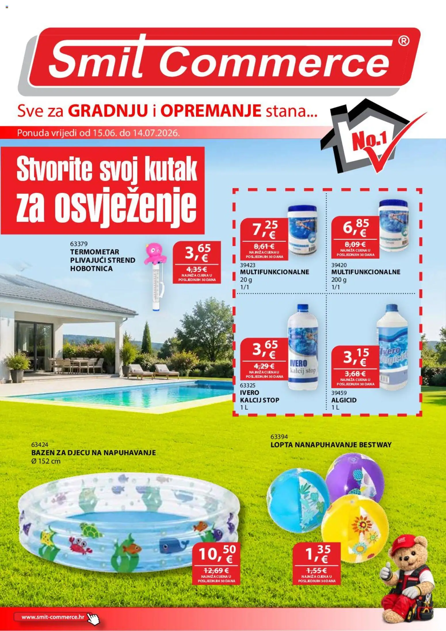 Smit Commerce katalog | vrijedi od 15.06.2026 | Stranica: 1 | Proizvodi: Termometar, Bazen, Lopta, Hobotnica