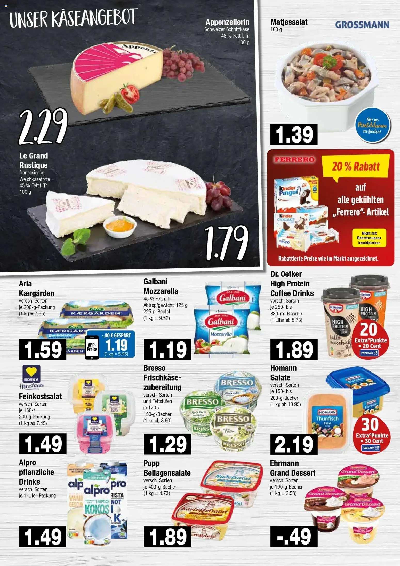 Edeka Prospekt Hamburg (ab 14.09.2026) » Angebote Online | Seite: 4 | Produkte: Mozzarella, Bresso, Alpro, Frischkase