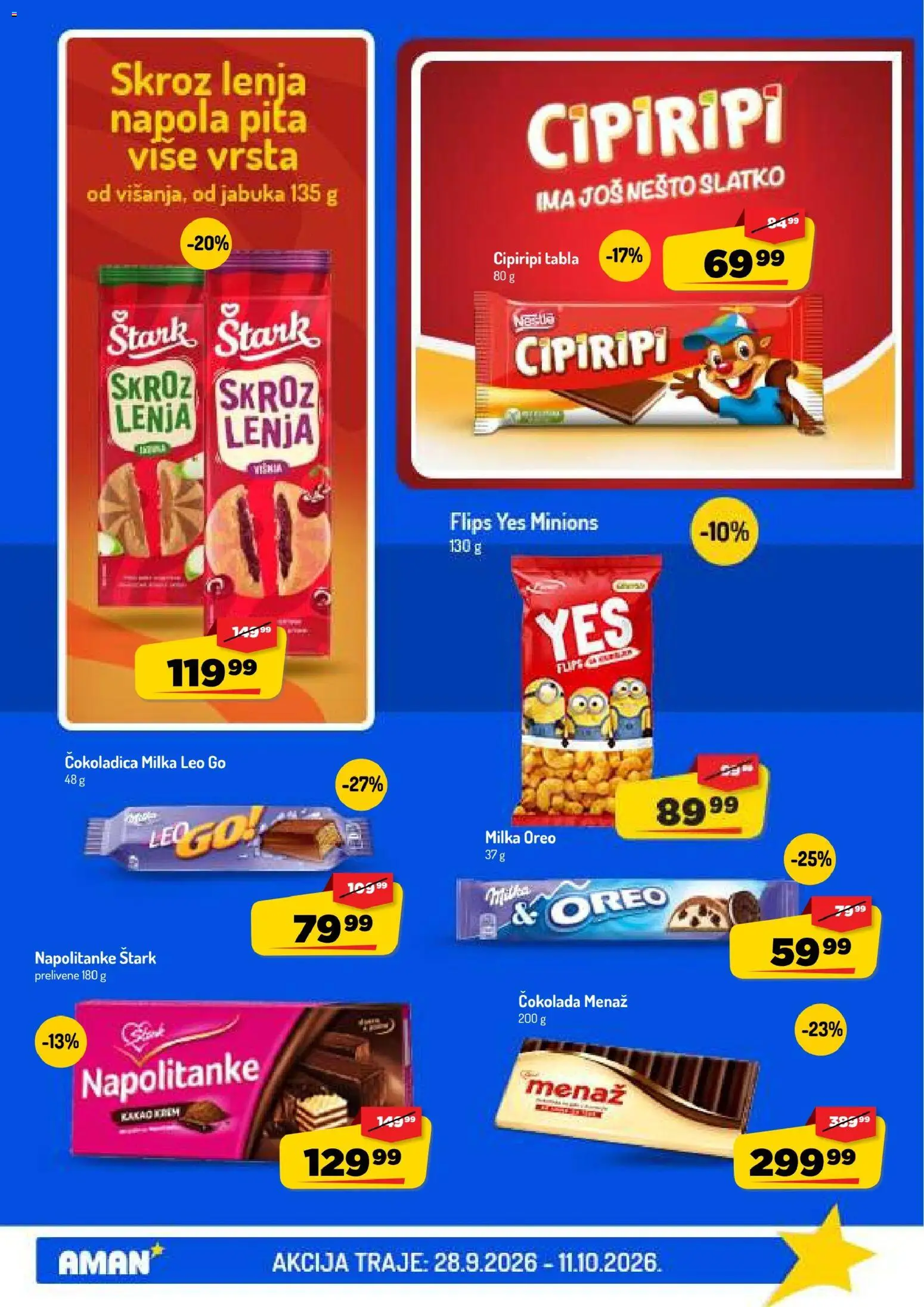Aman katalog - važi od 28.09.2026 | Strana: 25 | Proizvode: Milka, Pita, Čokolada, Napolitanke
