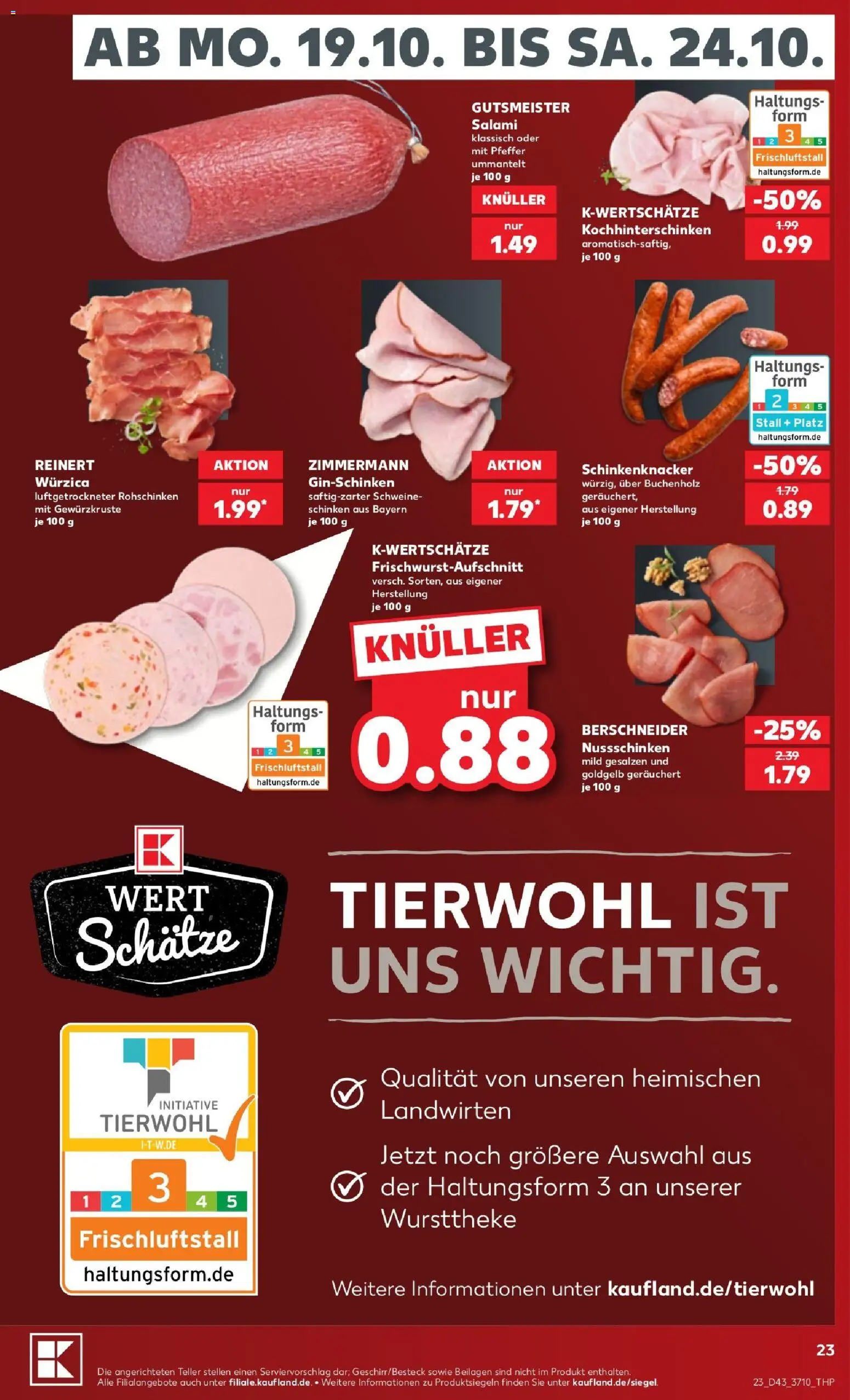 Kaufland Prospekt Jena – gültig ab 19.10.2026 | Seite: 23 | Produkte: Beilagen, Pfeffer, Salami, Schinken