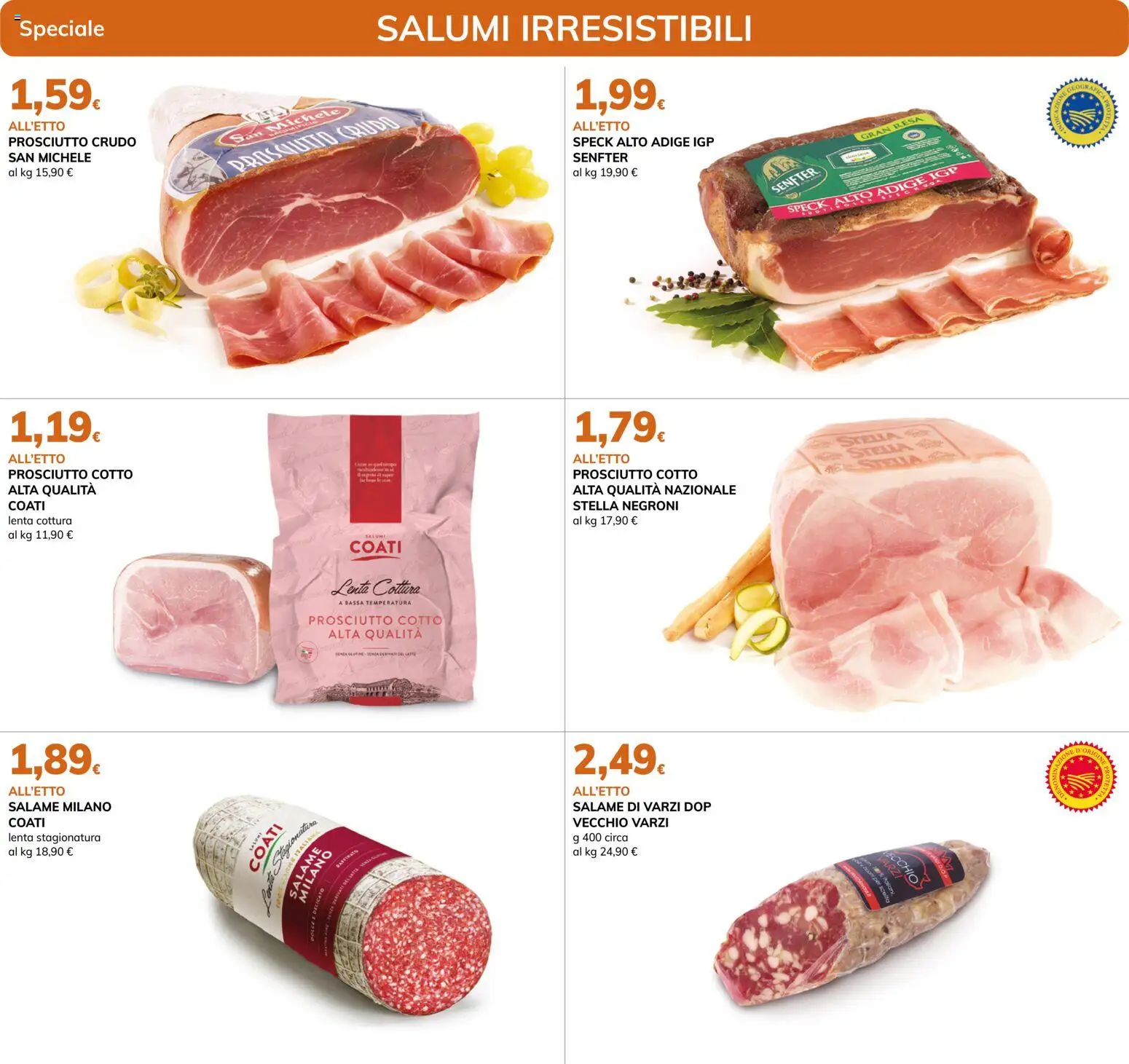 Volantino Basko del 18/08/2026 | Pagina: 2 | Prodotti: Speck, Prosciutto Cotto, Salame, Prosciutto