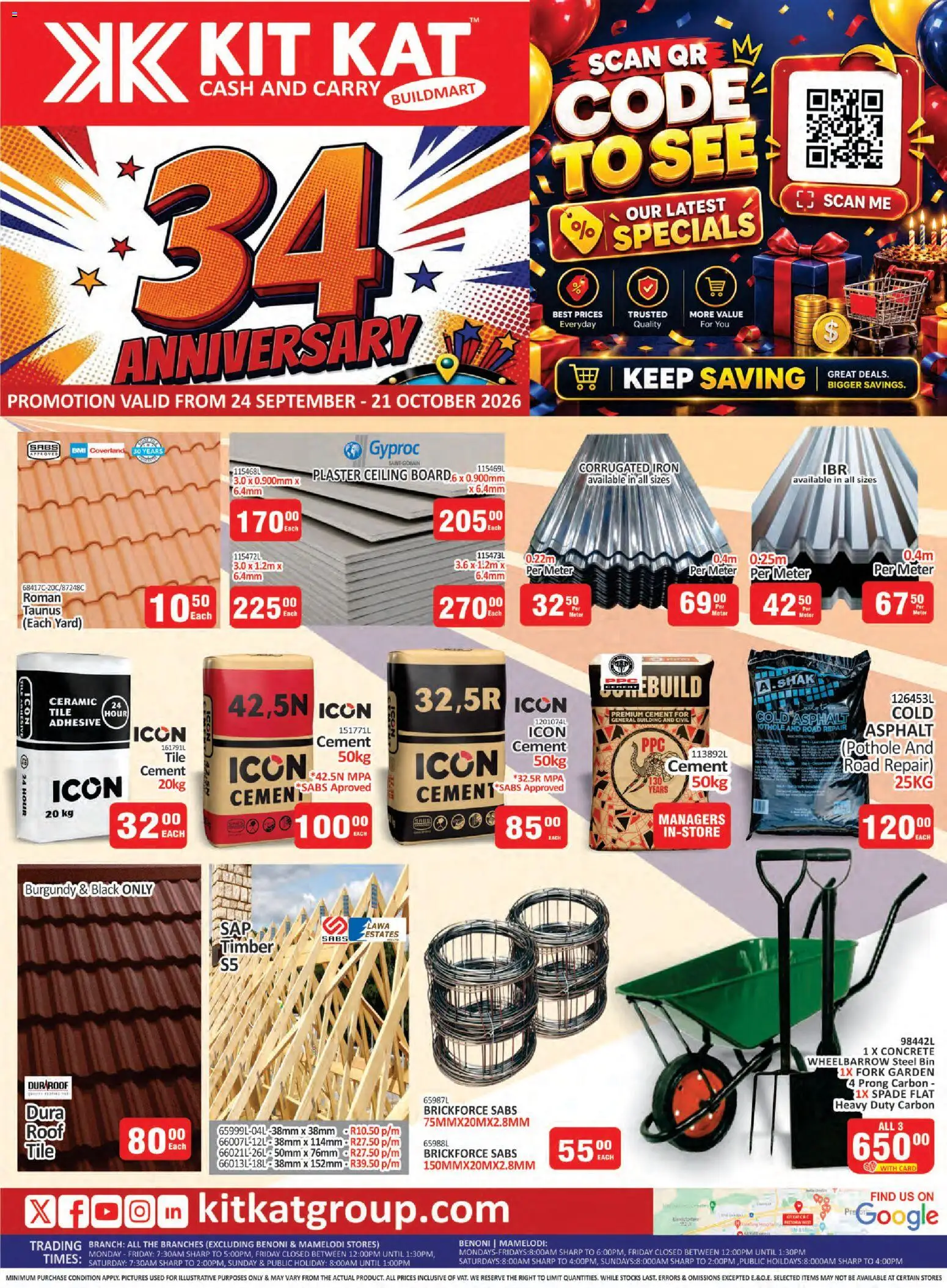 New KIT KAT Cash & Carry catalogue – valid from 24/09/2026 | Page: 1 | Products: Iron, Adhesive, Plaster, Cement