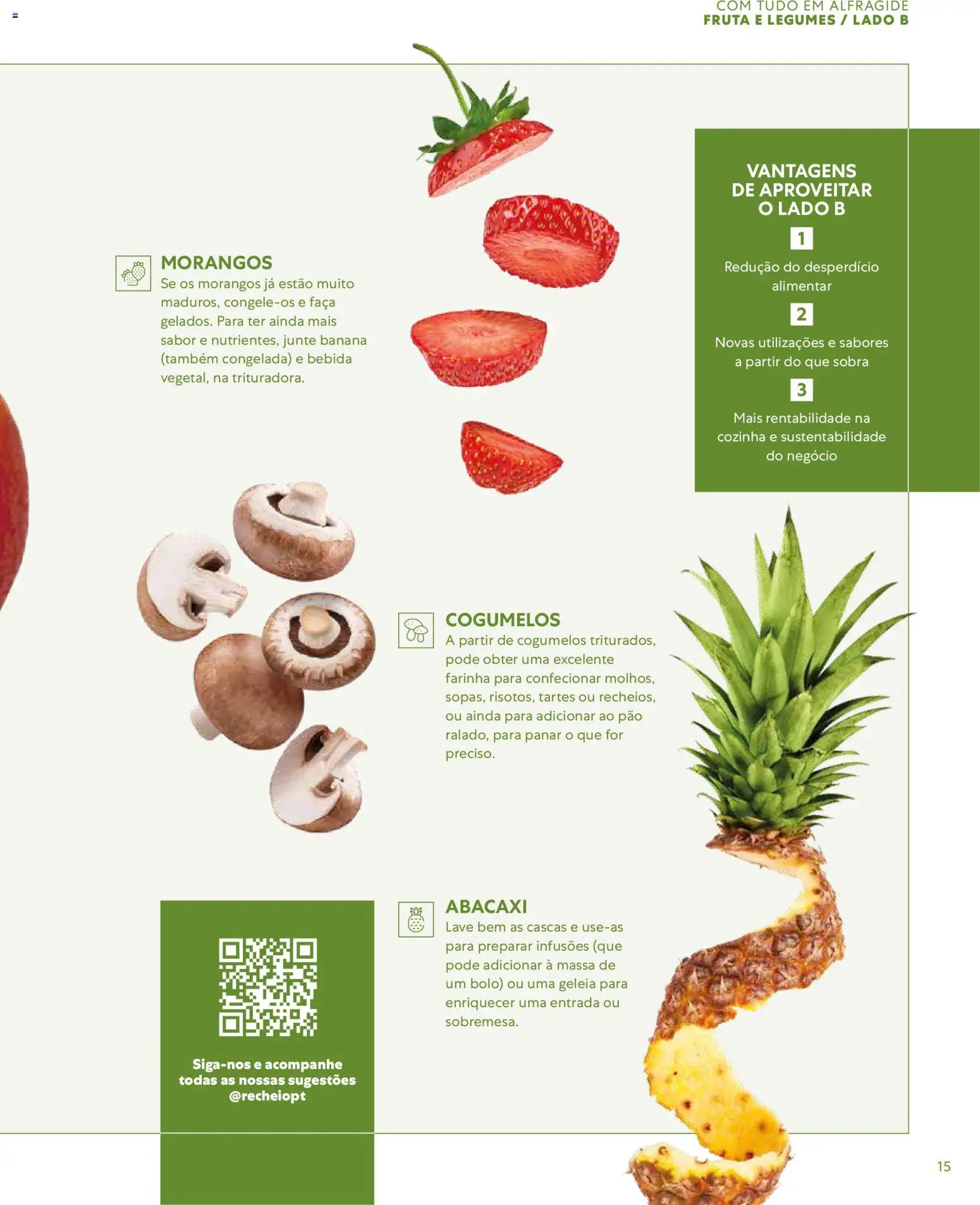 Recheio - Catálogo de Alfragide │ válido de 16/03/2026 | Página: 15 | Produtos: Banana, Bolo, Cogumelos, Farinha
