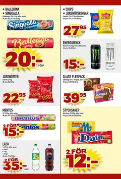 Din Mat erbjudanden - Förhandsvisning av reklamblad från butik Din Mat aktuell från 29/06/2026 | Sida: 7 | Produkter: Sandwich, Singoalla, Jordnötter, Glass