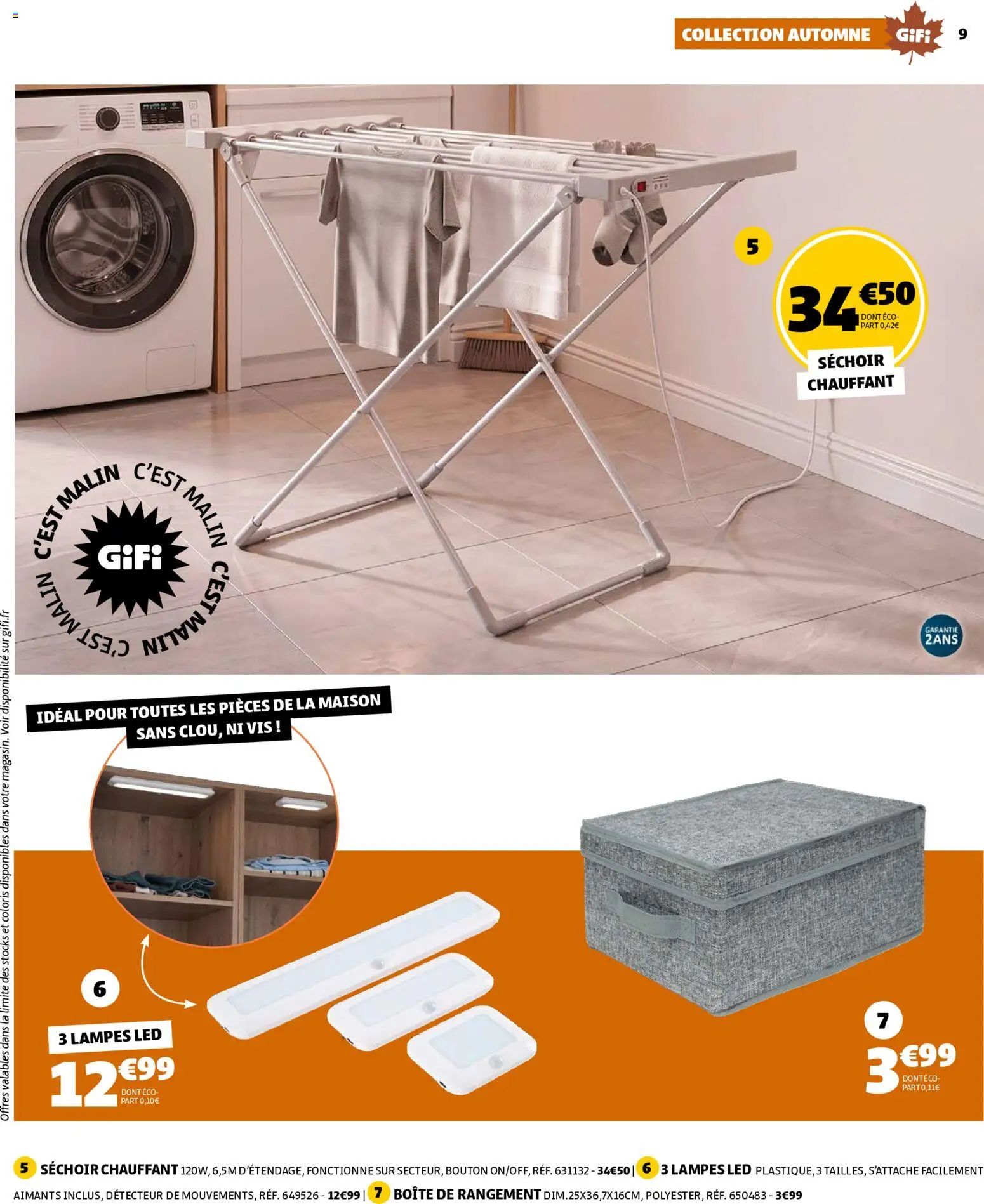 {H1} | Page: 9 | Produits: Séchoir, Boîte de rangement