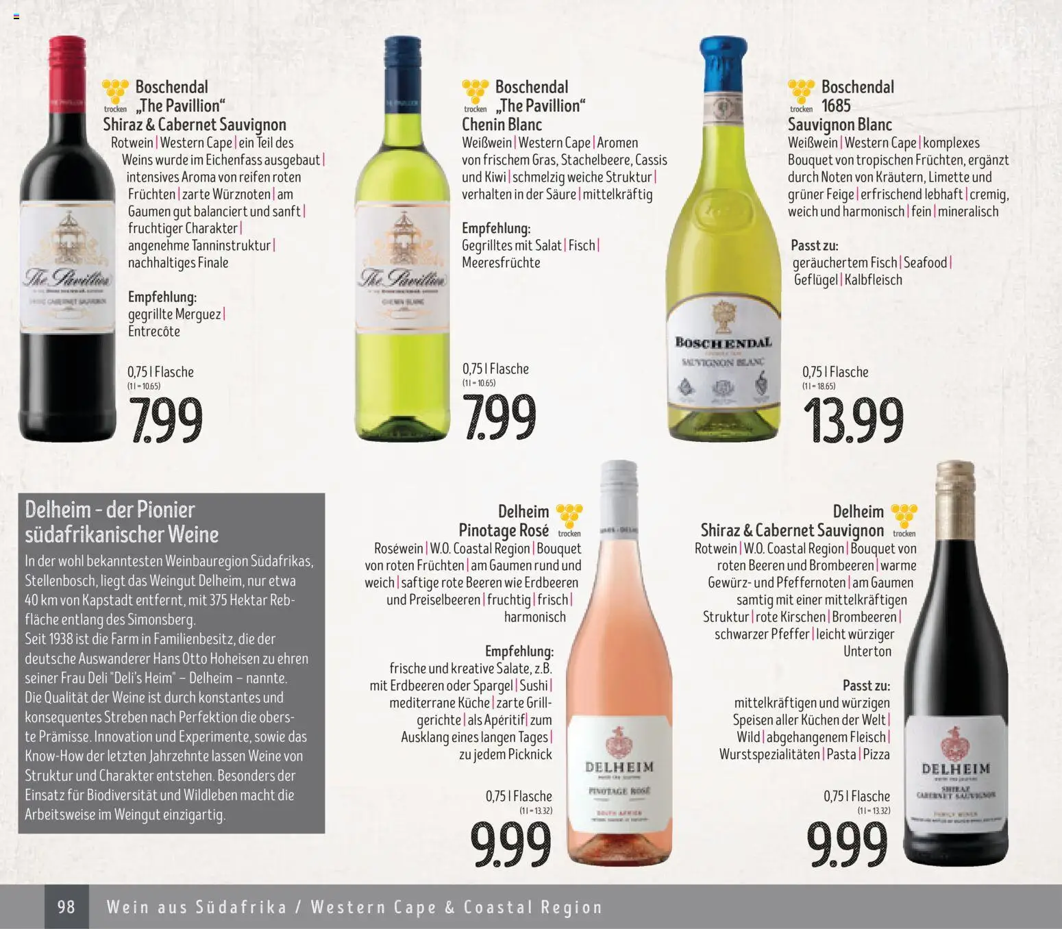 Edeka Struve Wein– und Spirituosen – gültig ab 14.11.2025 | Seite: 98 | Produkte: Grill, Fisch, Pasta, Kuchen