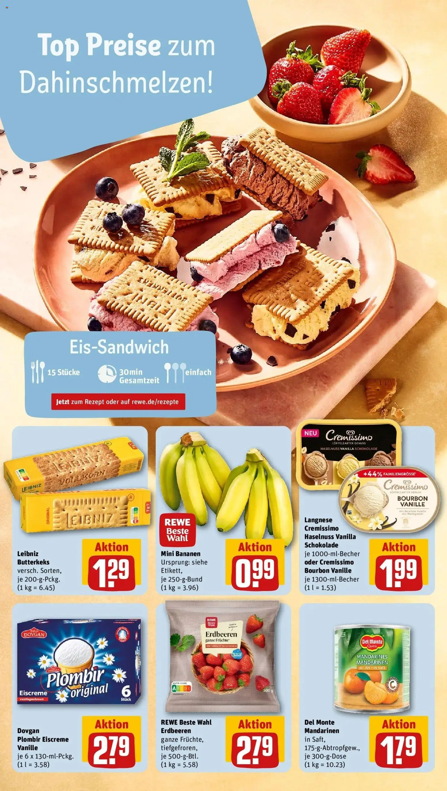 Rewe Prospekt Müllheim	 – gültig ab 27.04.2026 | Seite: 4 | Produkte: Langnese, Cremissimo, Bananen, Bourbon