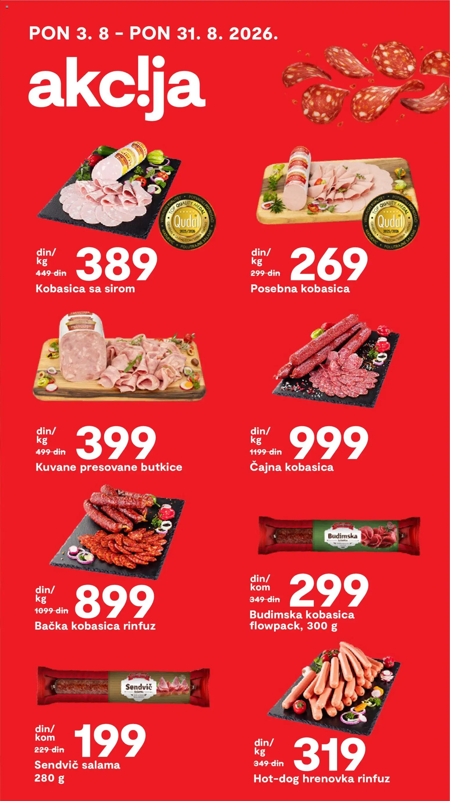 Matijevic katalog - važi od 28.08.2026 | Strana: 15 | Proizvode: Budimska kobasica, Salama, Med, Kobasica